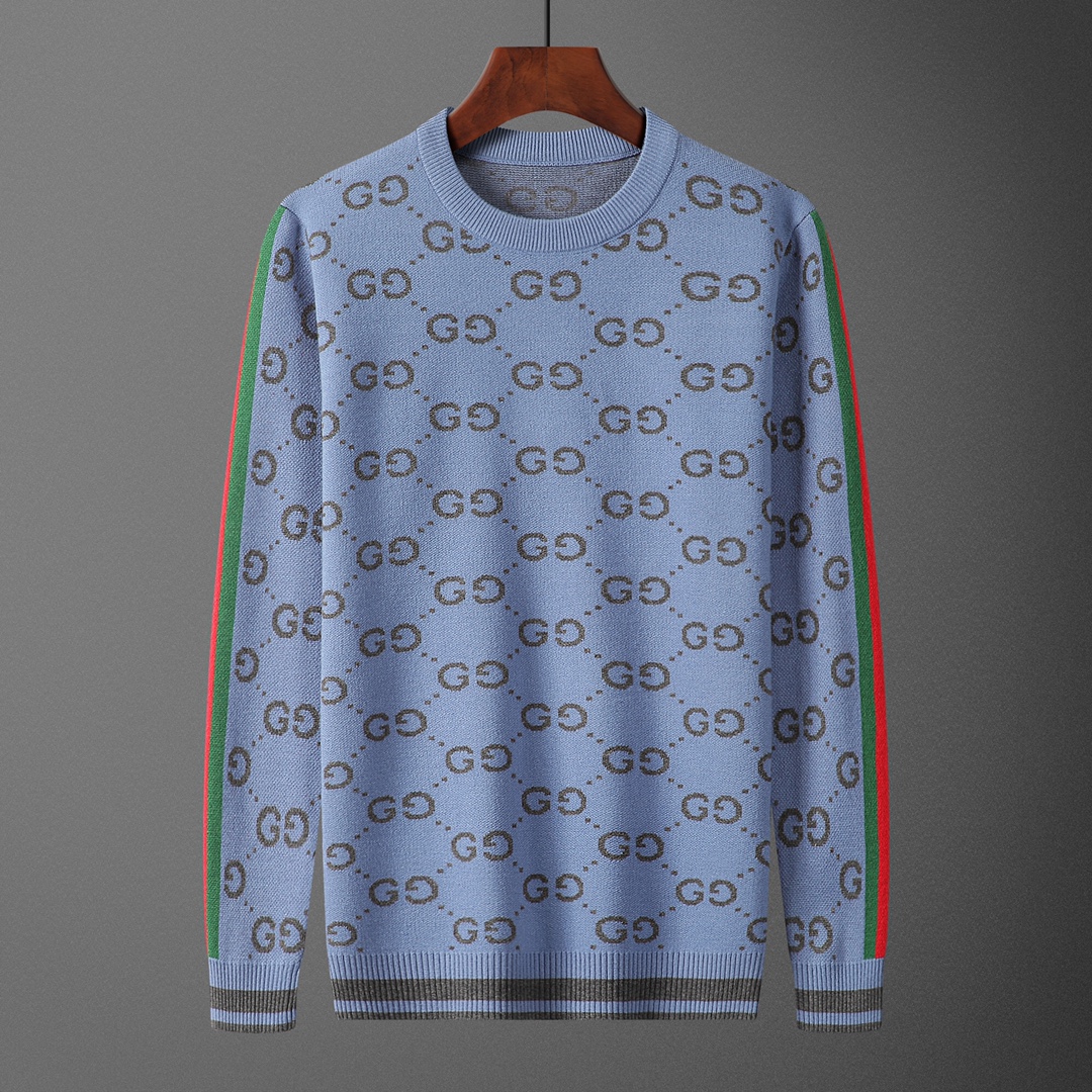 GUC•CI, suéter, estilo M2209#, tallas: M-XXXL, tejido: modal, anti-pilling, color: azul lago