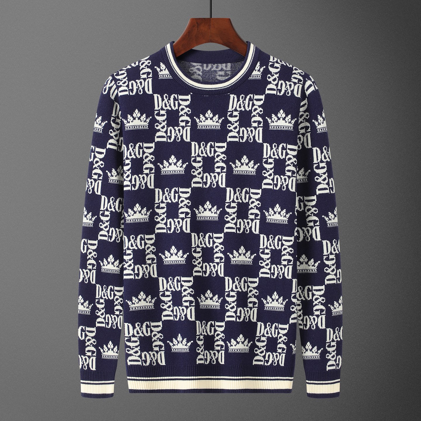 Dolce•Gabbana, suéter, modelo M2230#, tallas: M-XXXL, tejido: modal, anti-pilling, color: azul marino
