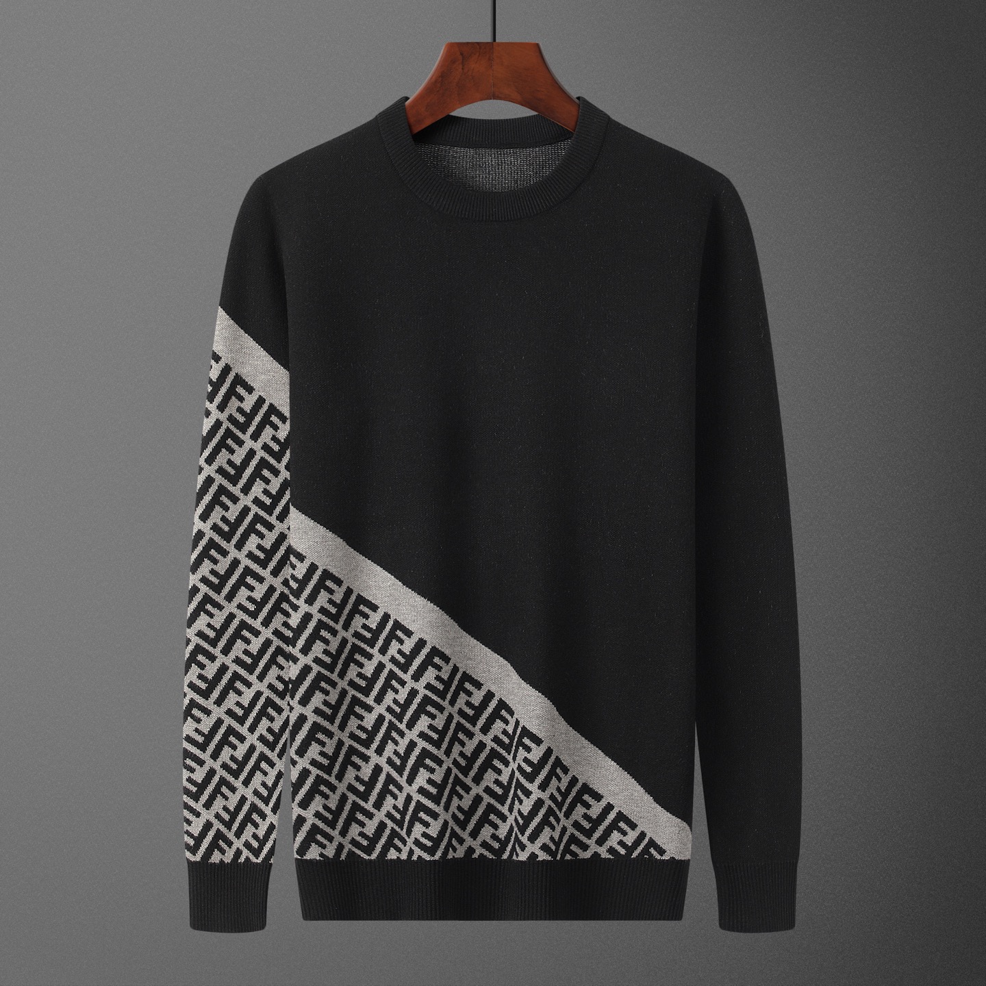 FENDI, suéter, estilo M2228#, tallas: M-XXXL, tejido: modal. anti-pilling, color: negro