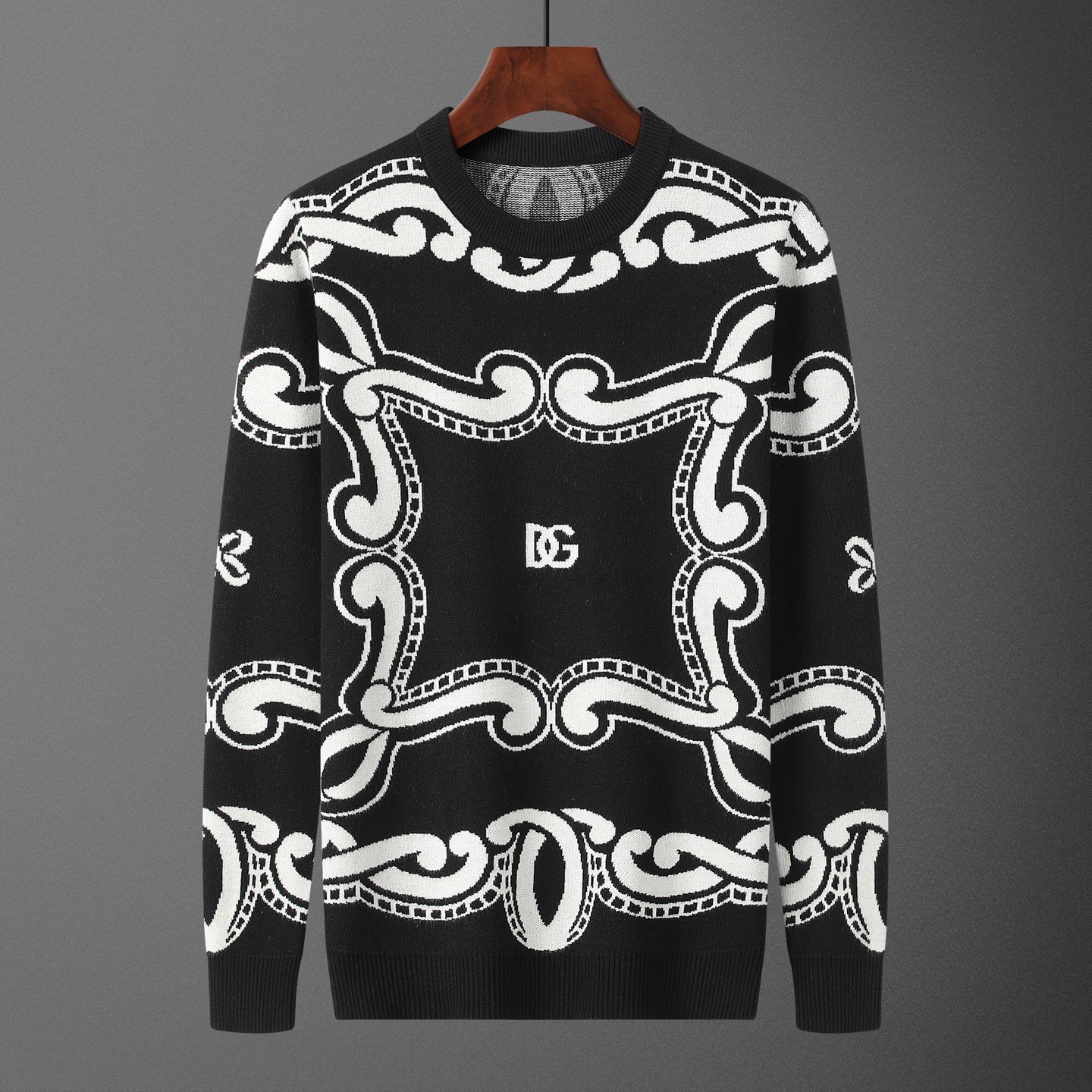 Dolce•Gabbana，毛衣，款号M2235#，码数:M-XXXL，面料: 莫代尔.抗起球，颜色:黑色