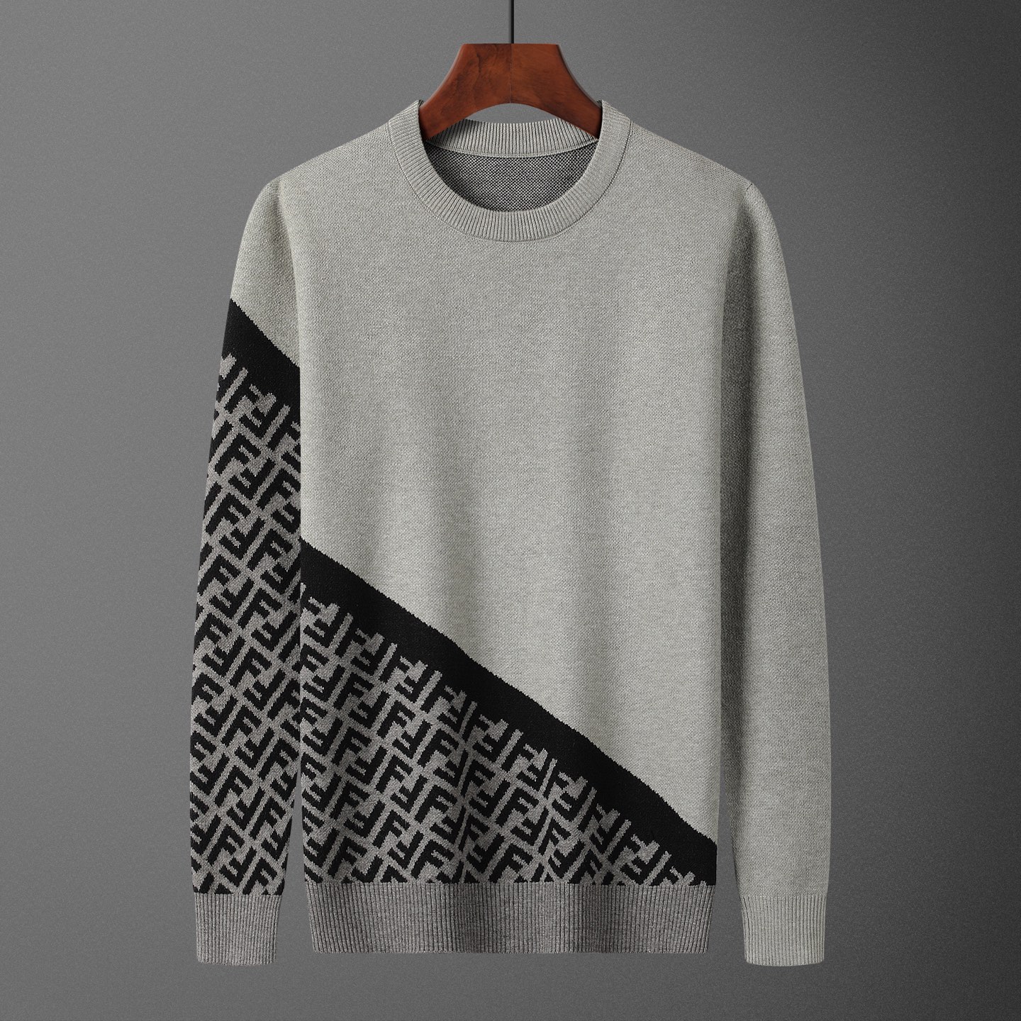 FENDI, suéter, estilo M2228#, tallas: M-XXXL, tejido: modal. anti-pilling, color: gris