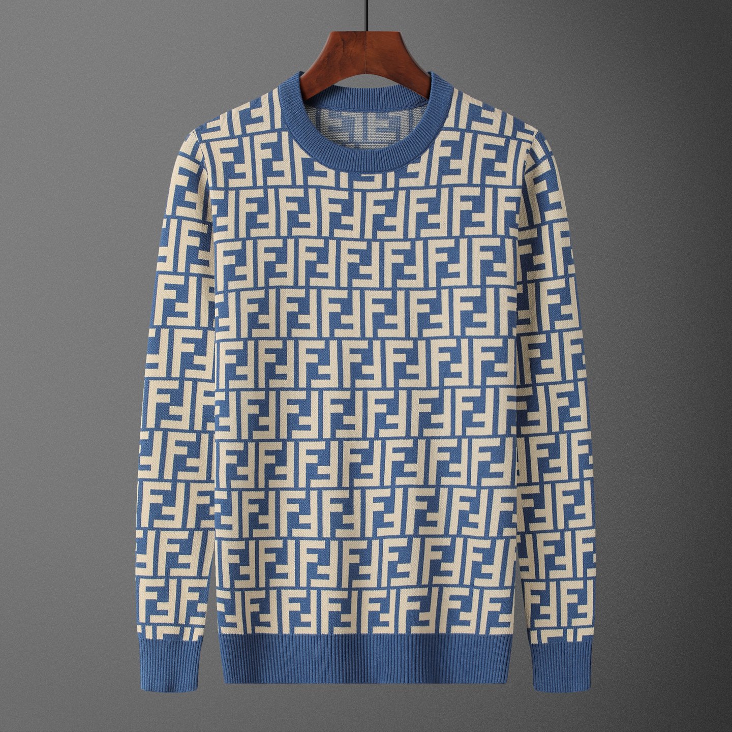 FEN•DI, suéter, estilo M2200#, tallas: M-XXXL, tejido: modal. anti-pilling, color: azul lago