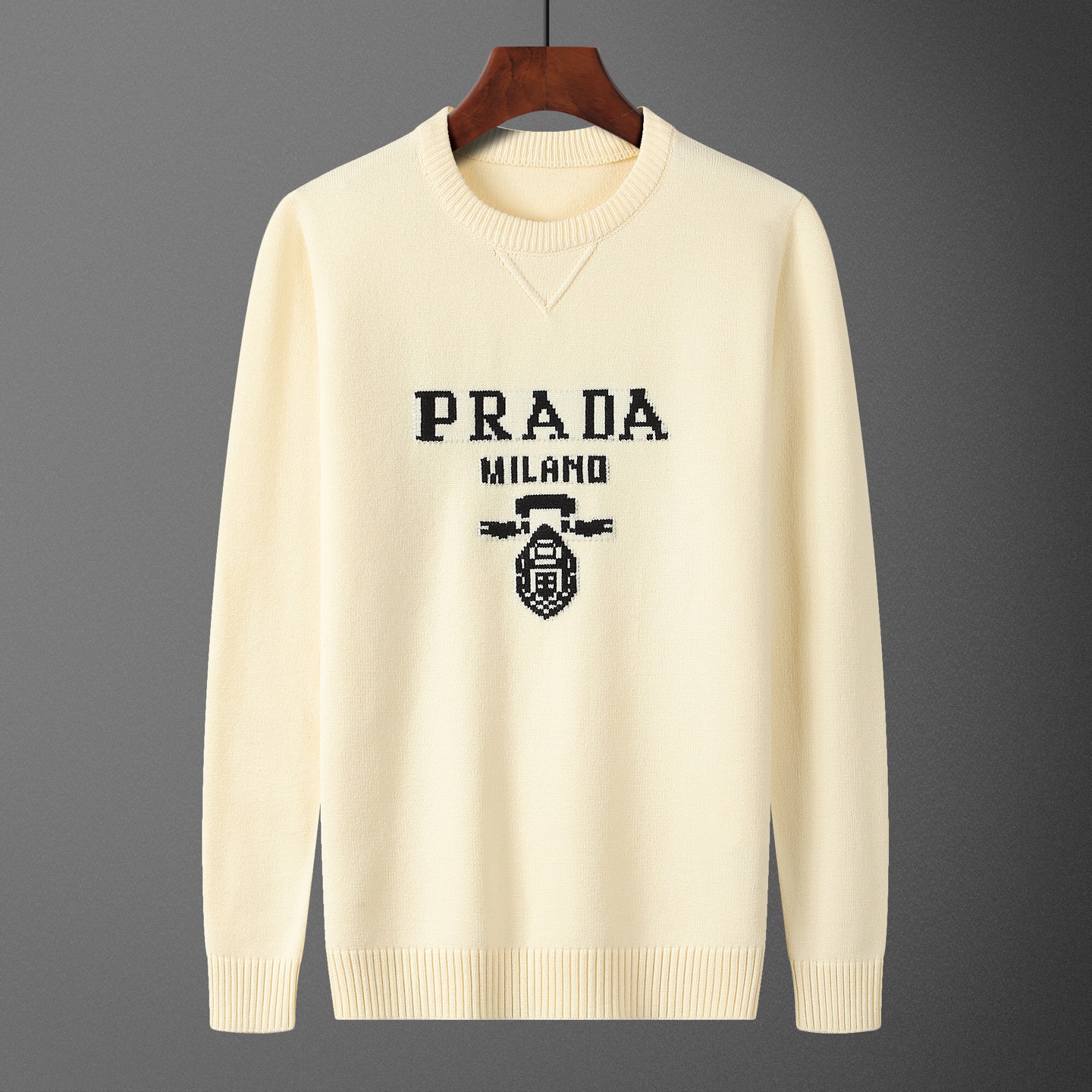 PRA·DA, suéter, número de estilo M2254#, talla: M-XXXL, tejido: Modal. Antipilling, color: blanquecino