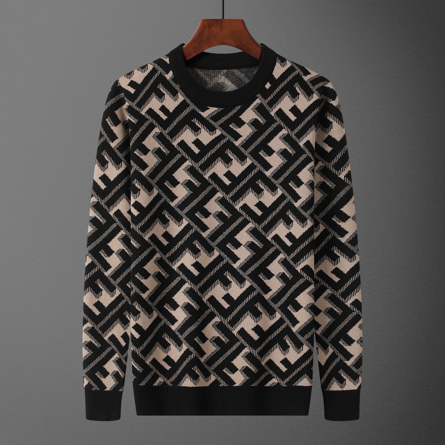 FEN•DI, suéter, número de modelo M2247#, tallas: M-XXXL, tejido: modal, anti-pilling, color: negro