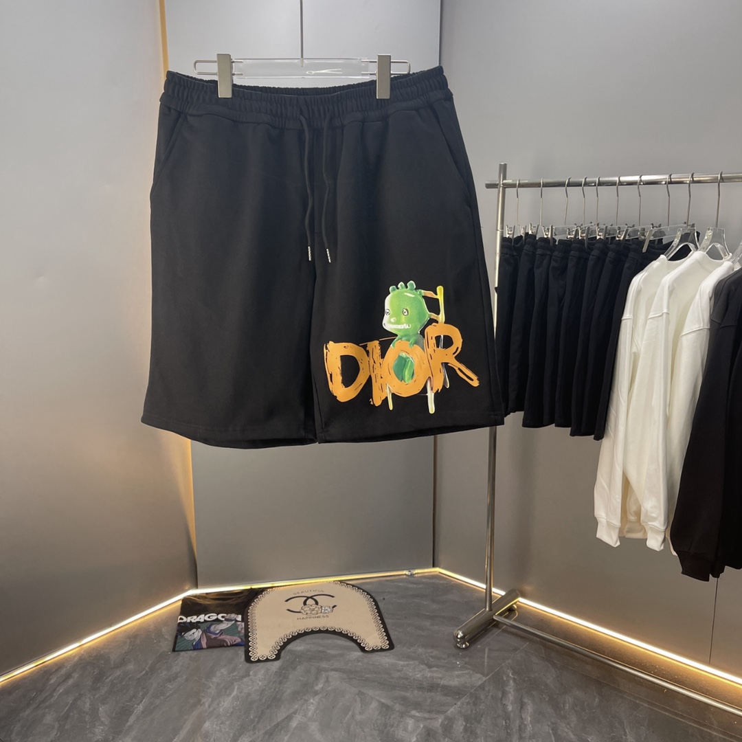 [Alta calidad] Dio 2024ss, los últimos pantalones cortos de primavera y verano hechos de tela de algodón puro de 420 g,…