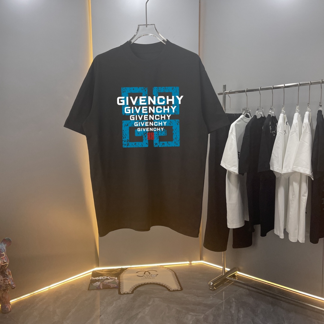 [Alta calidad] GIVEN 2024ss tela de algodón puro de primavera y verano, la última camiseta de manga corta con cuello re…