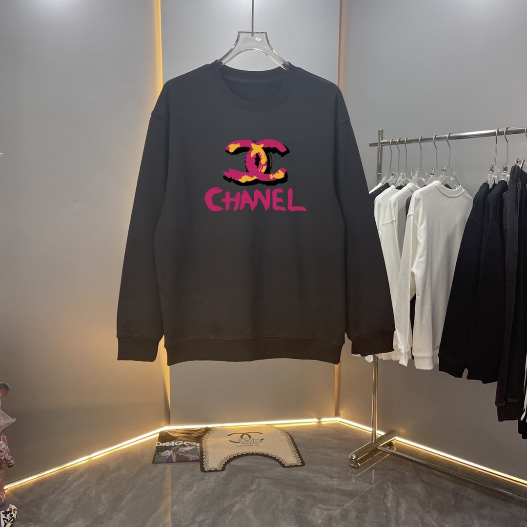 【Alta calidad】Chane pequeño 24ss otoño-invierno algodón puro última temporada sudadera cuello redondo moda 40…