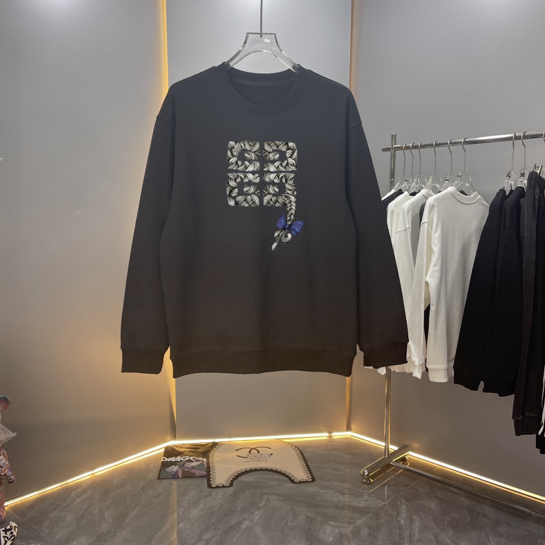 [Alta calidad] DADA 24ss tela de algodón puro de otoño e invierno, la última sudadera de moda con cuello redondo de 400…
