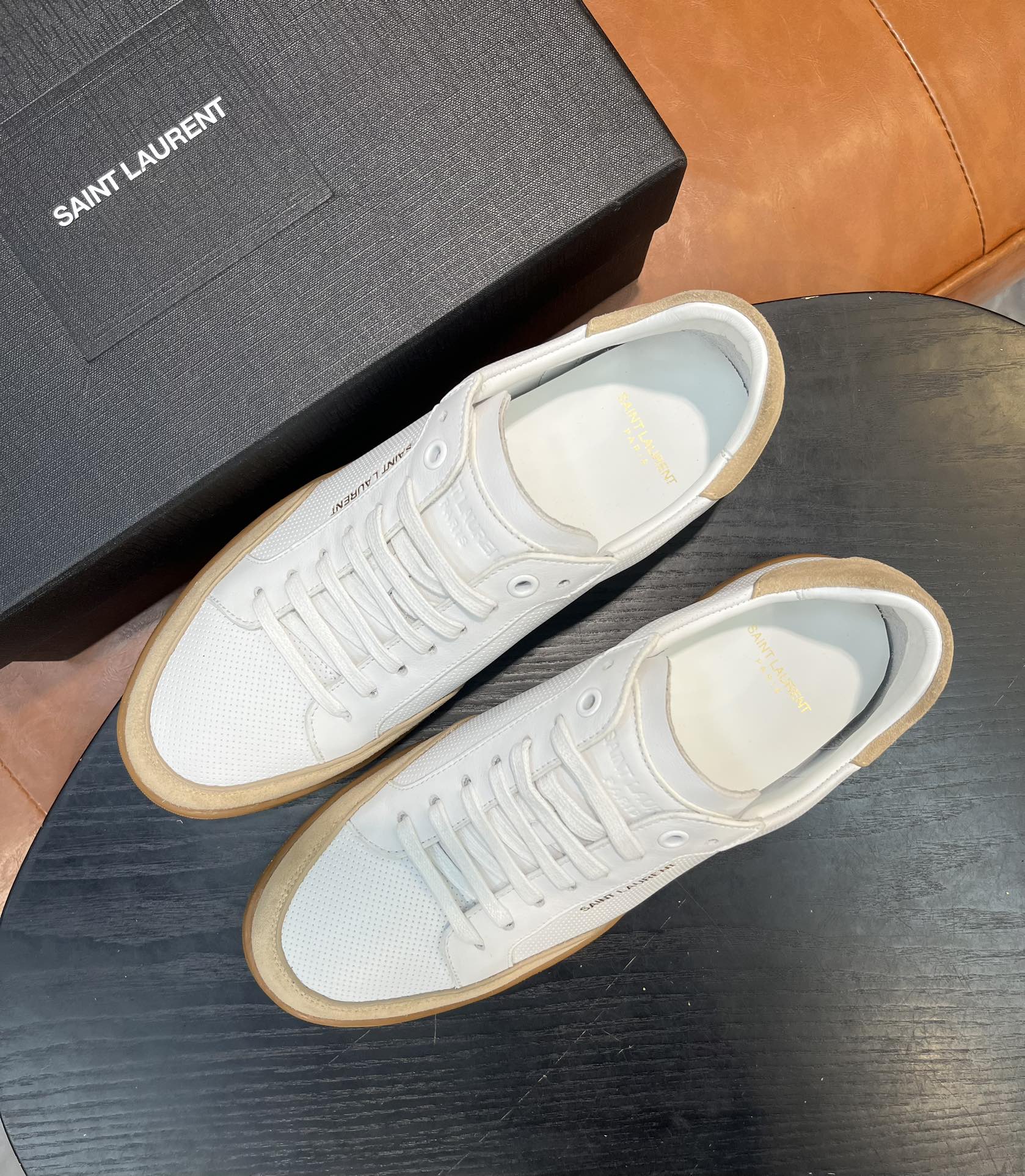 Saint Laurent White Leather Sneakers - Size 36-45, Stylish & Comfortable 2 i1715597672 6884 6