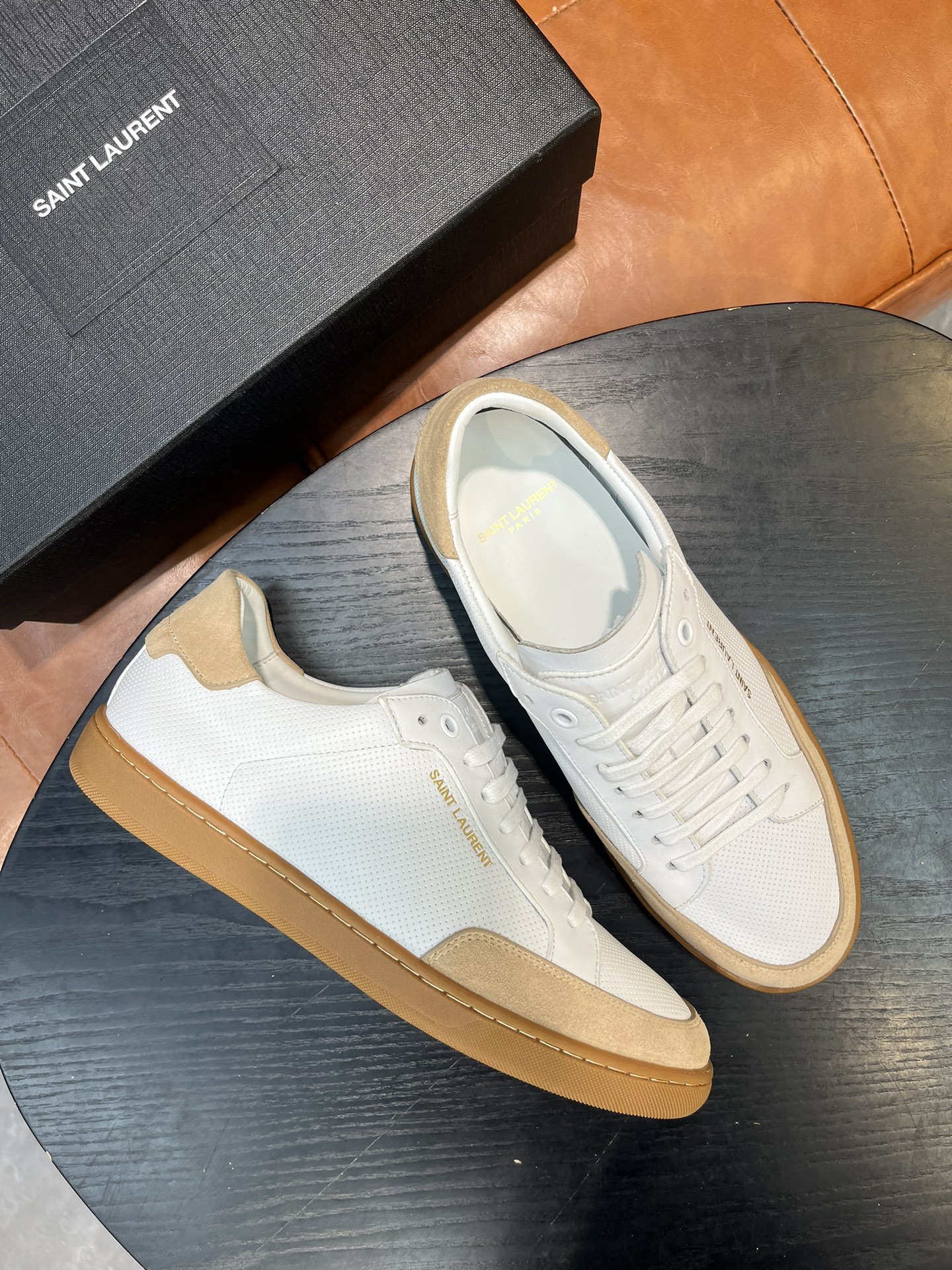Saint Laurent White Leather Sneakers - Size 36-45, Stylish & Comfortable 8 i1715597675 4603 0