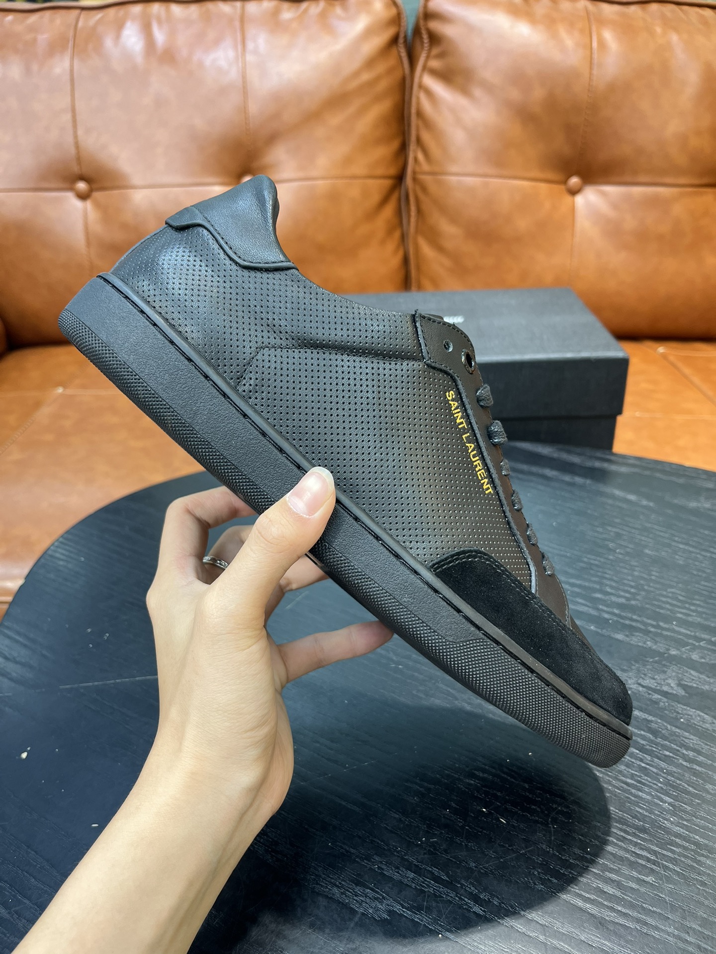 Yves Saint Laurent Men's Court Classic SL/06 Embossed Leather Sneaker 2 i1715597720 4811 0