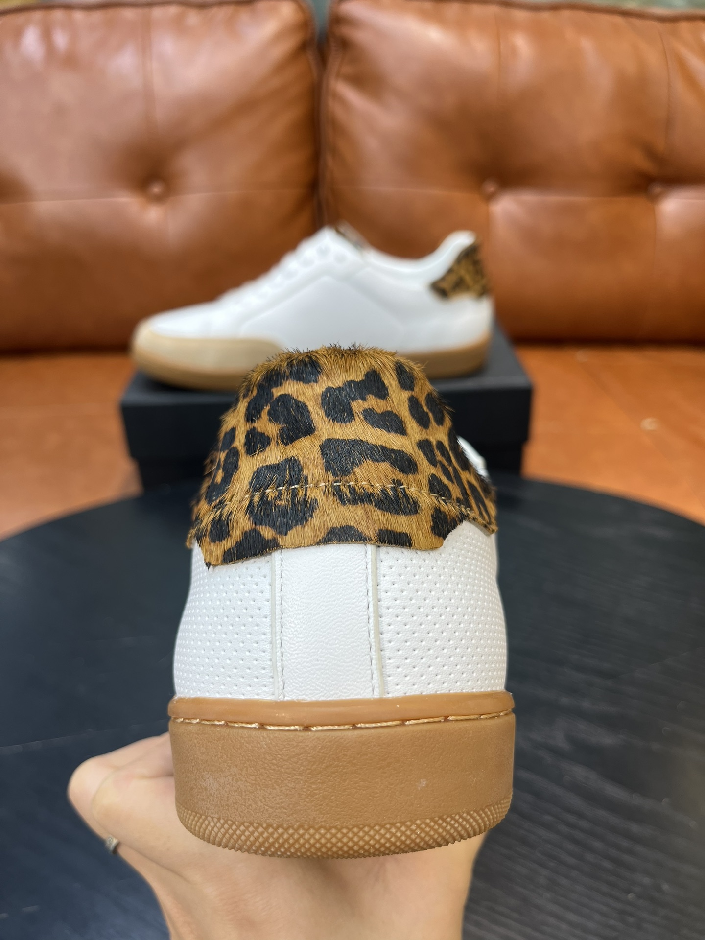 Yves Saint Laurent White Leather Sneaker With Leopard Print Size 36-45 7 i1715597736 2933 4