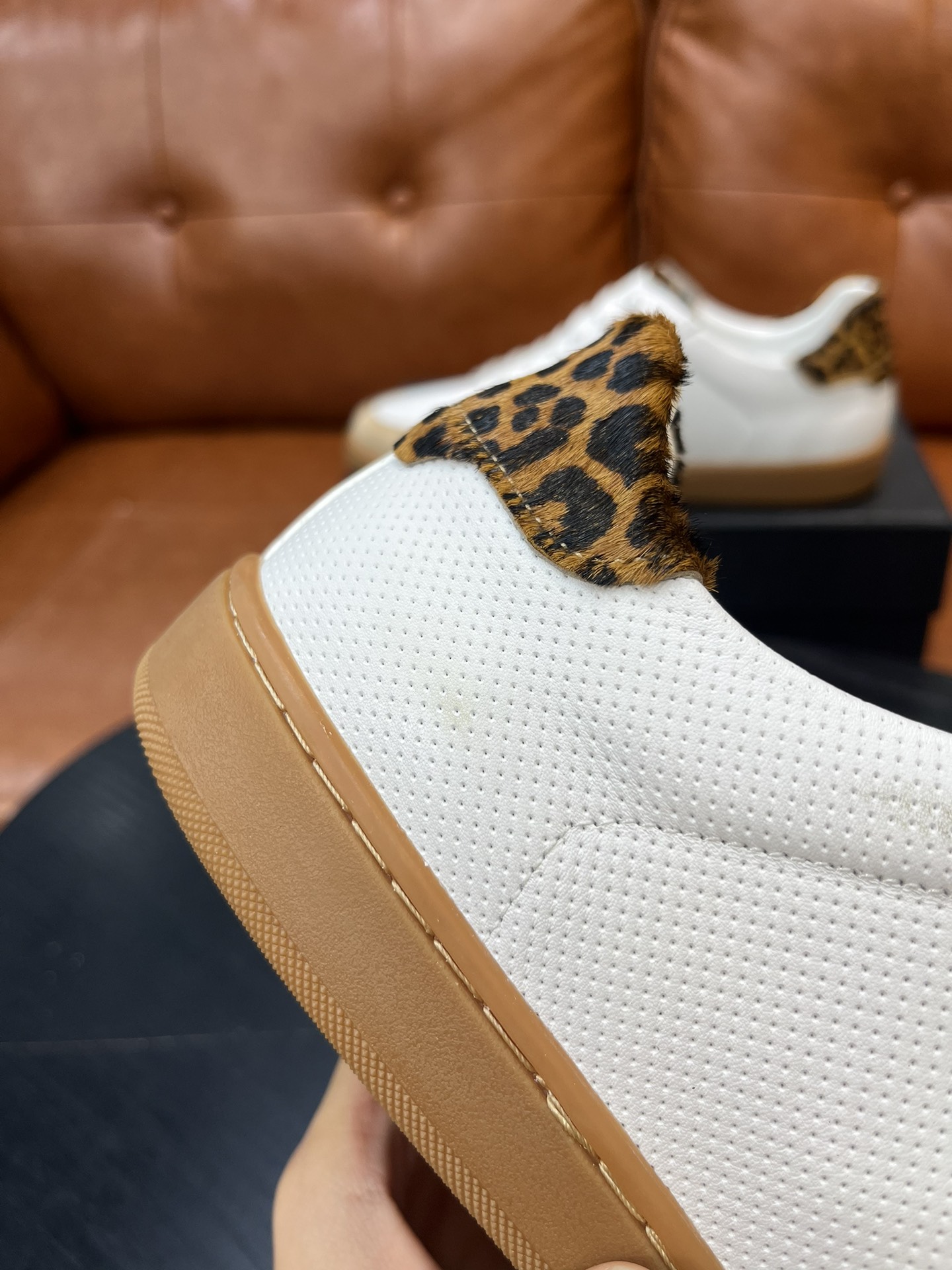 Yves Saint Laurent White Leather Sneaker With Leopard Print Size 36-45 6 i1715597736 8743 5