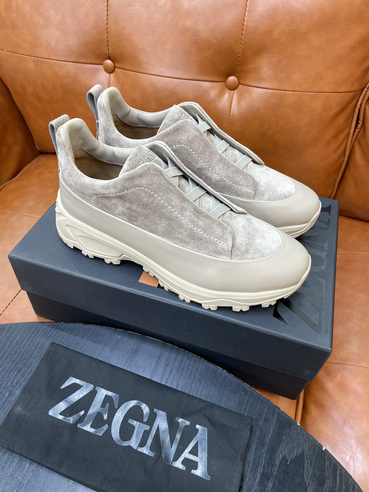 Zegna Triple Stitch Monte Suede Sneakers - Luxury Casual Shoes 10 i1733718898 8397 0