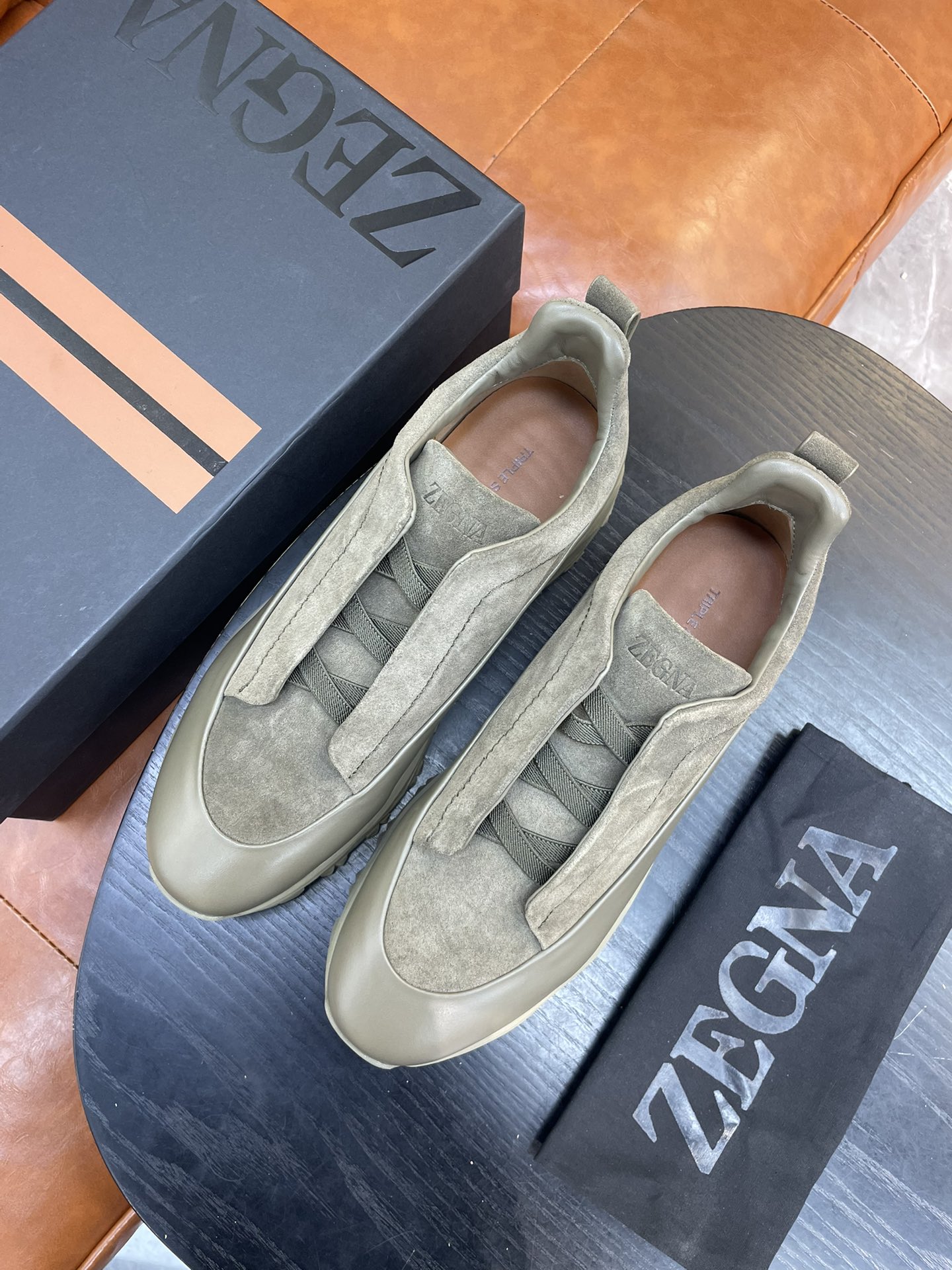 Zegna Triple Stitch Monte Suede Sneakers - Luxury Casual Shoes, Latest Collection 3 i1733718938 5039 5