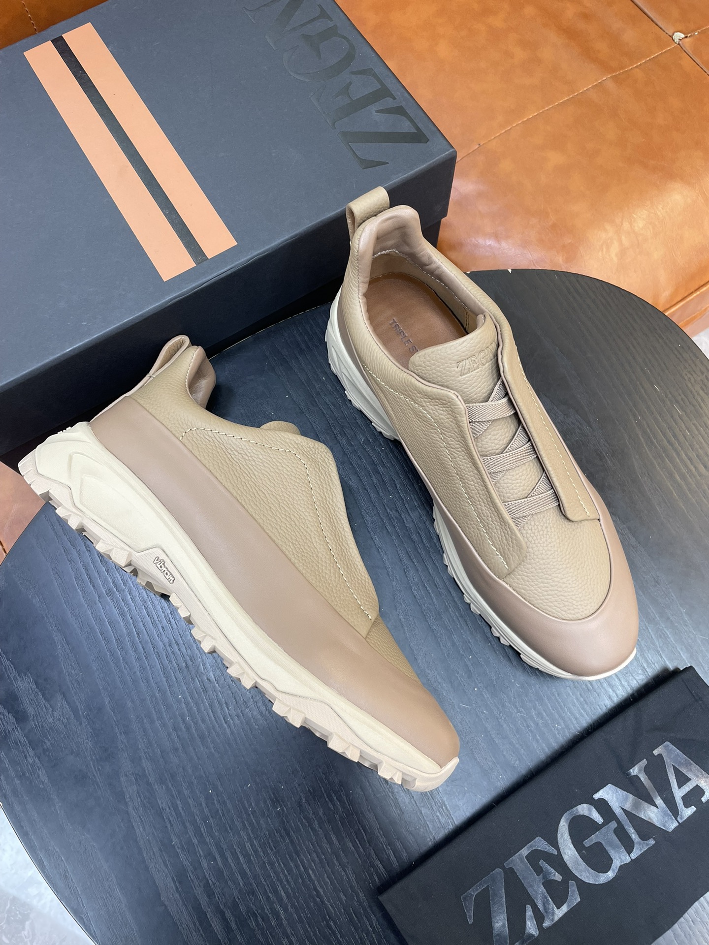 Zegna Triple Stitch Monte Suede Slip-On Sneakers Lightweight & Comfortable 8 i1733719000 9336 0