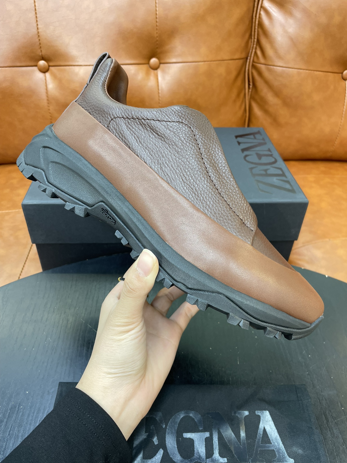 Zegna Triple Stitch Monte Leather Sneakers - Luxurious Comfort For All Seasons