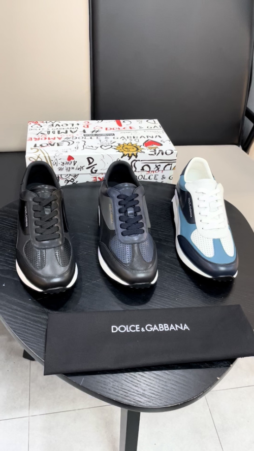 Dolce & Gabbana Men's Leather Sneakers, Designer Lace-Up Shoes (Size 38-45) 15 Dolce & Gabbana Men's Leather Sneakers, Designer Lace-Up Shoes (Size 38-45)