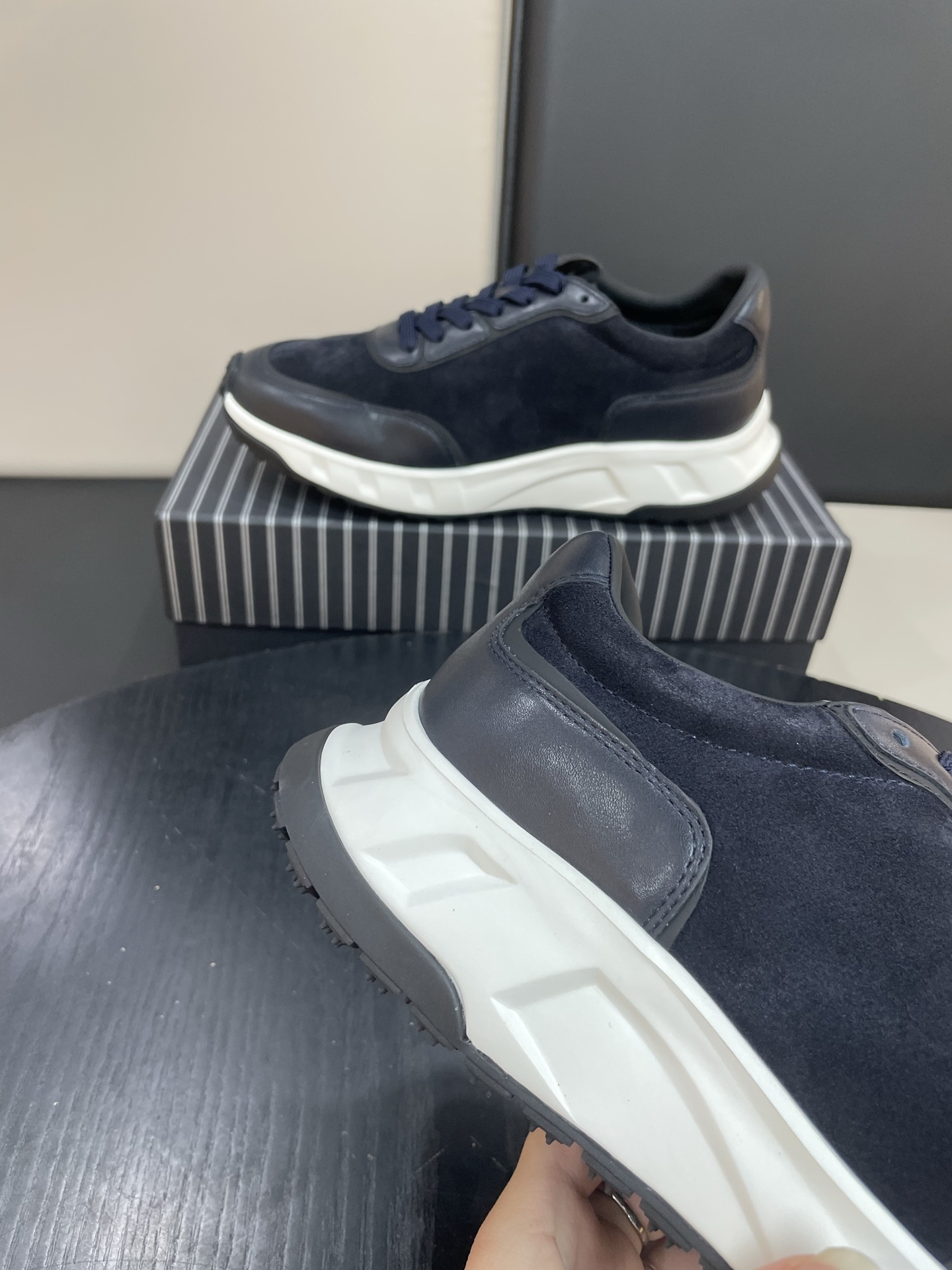 Zegna Men's Leather and Suede Lightweight Fashion Sneakers - New Collection 5 i1753765498109 4365 0 4