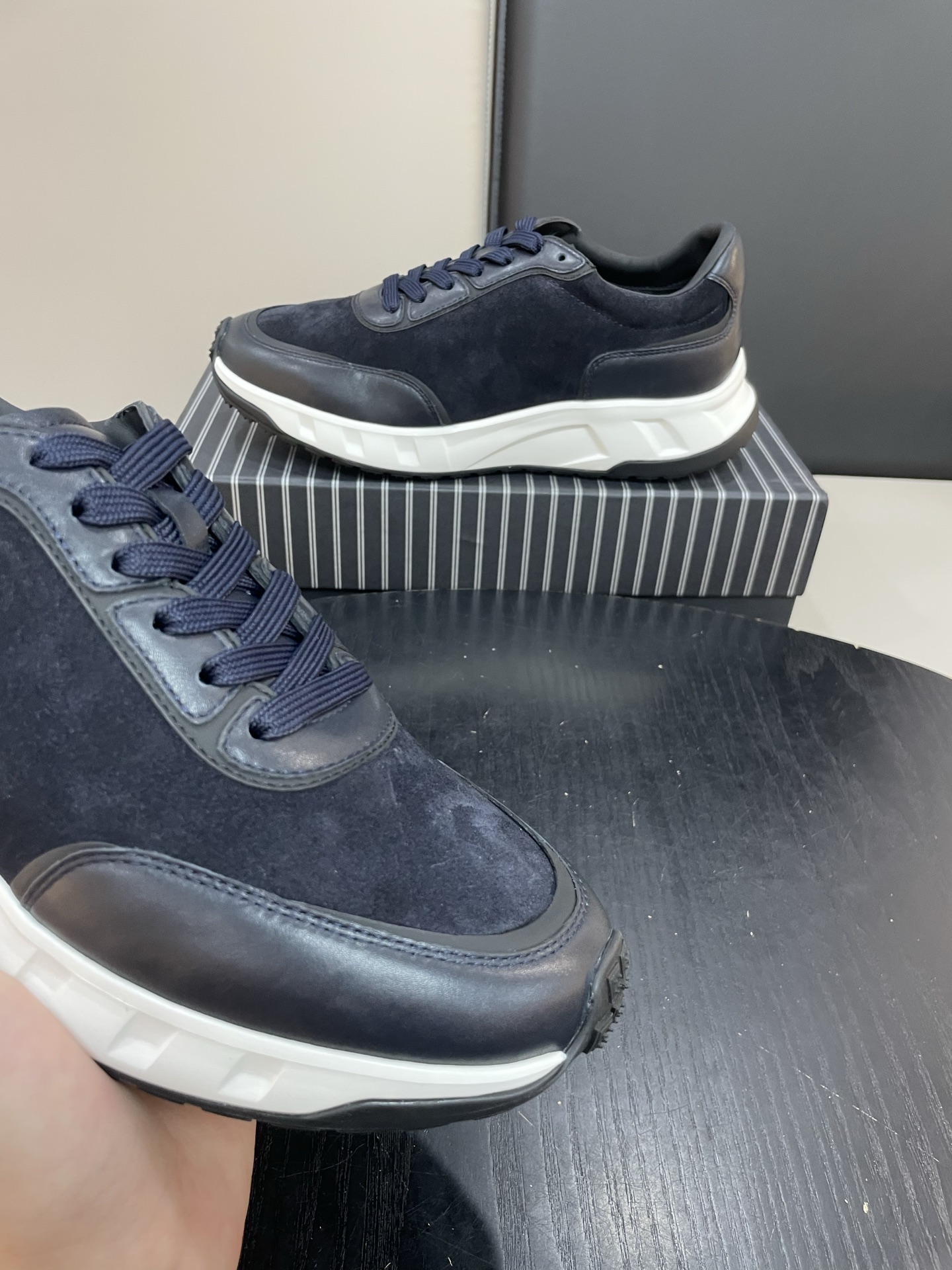 Zegna Men's Leather and Suede Lightweight Fashion Sneakers - New Collection 4 i1753765498120 6920 0 3