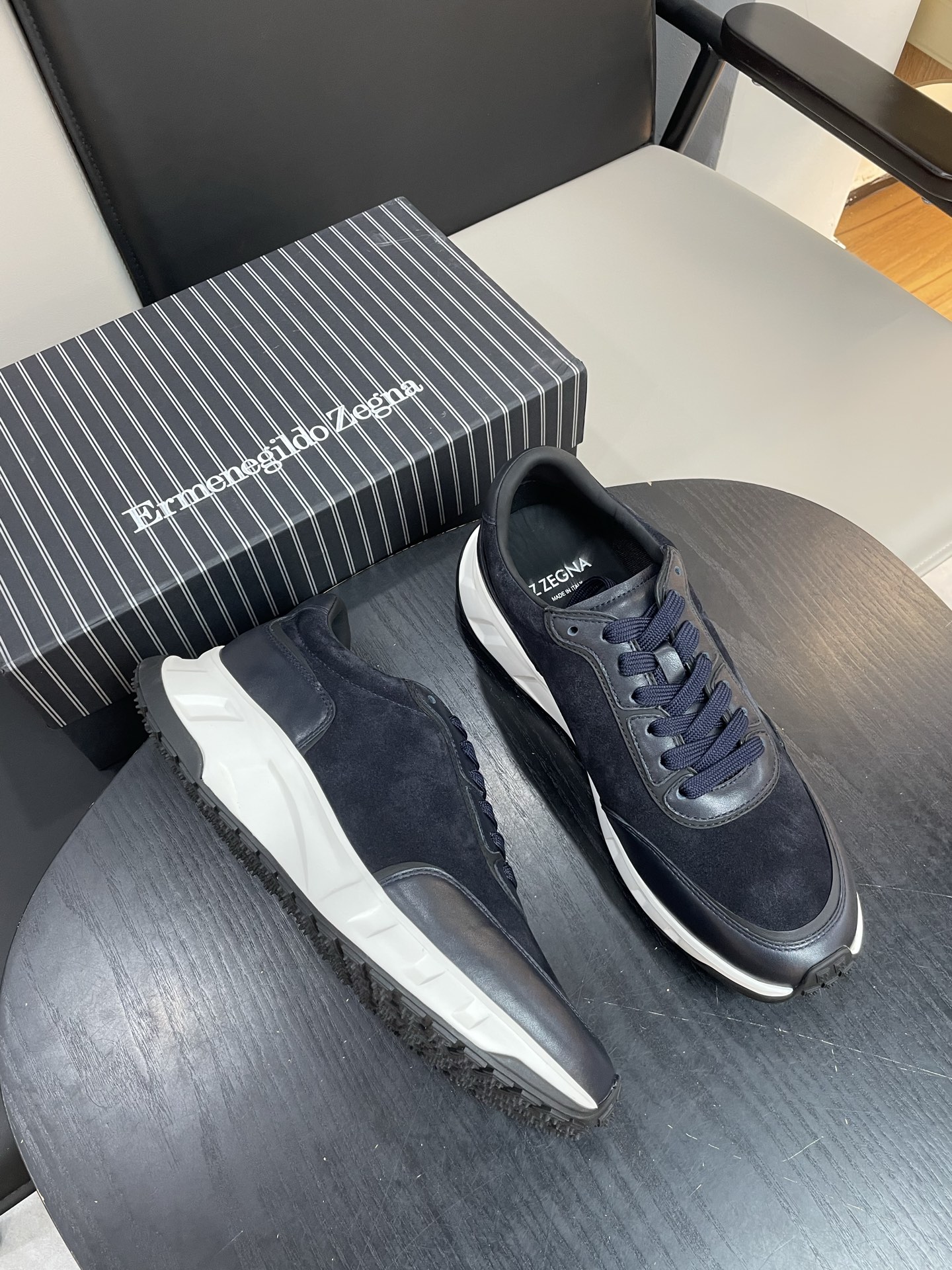 Zegna Men's Leather and Suede Lightweight Fashion Sneakers - New Collection 8 i1753765498174 9957 0 7