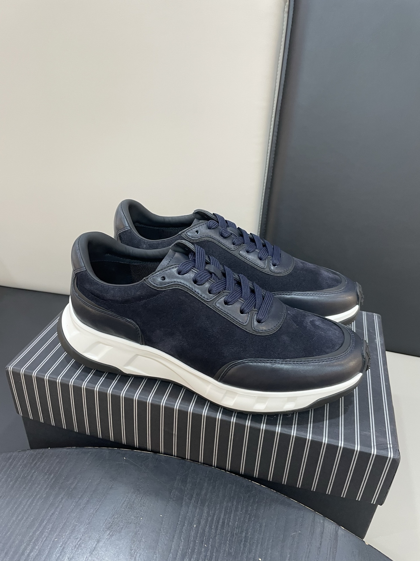Zegna Men's Leather and Suede Lightweight Fashion Sneakers - New Collection 9 i1753765498245 4606 0 8