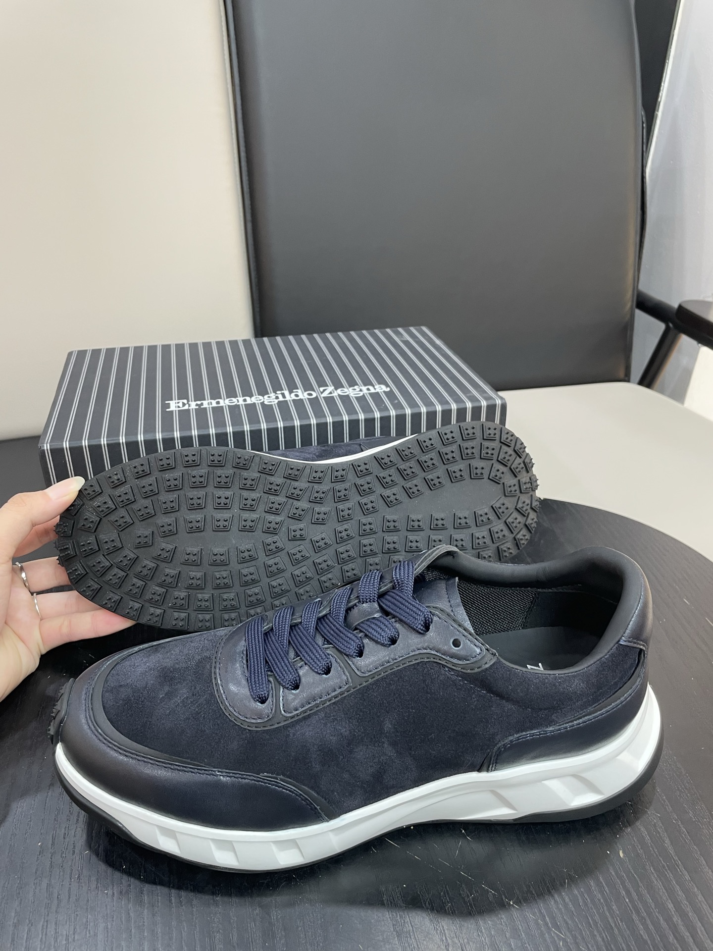 Zegna Men's Leather and Suede Lightweight Fashion Sneakers - New Collection 3 i1753765499293 7490 0 2