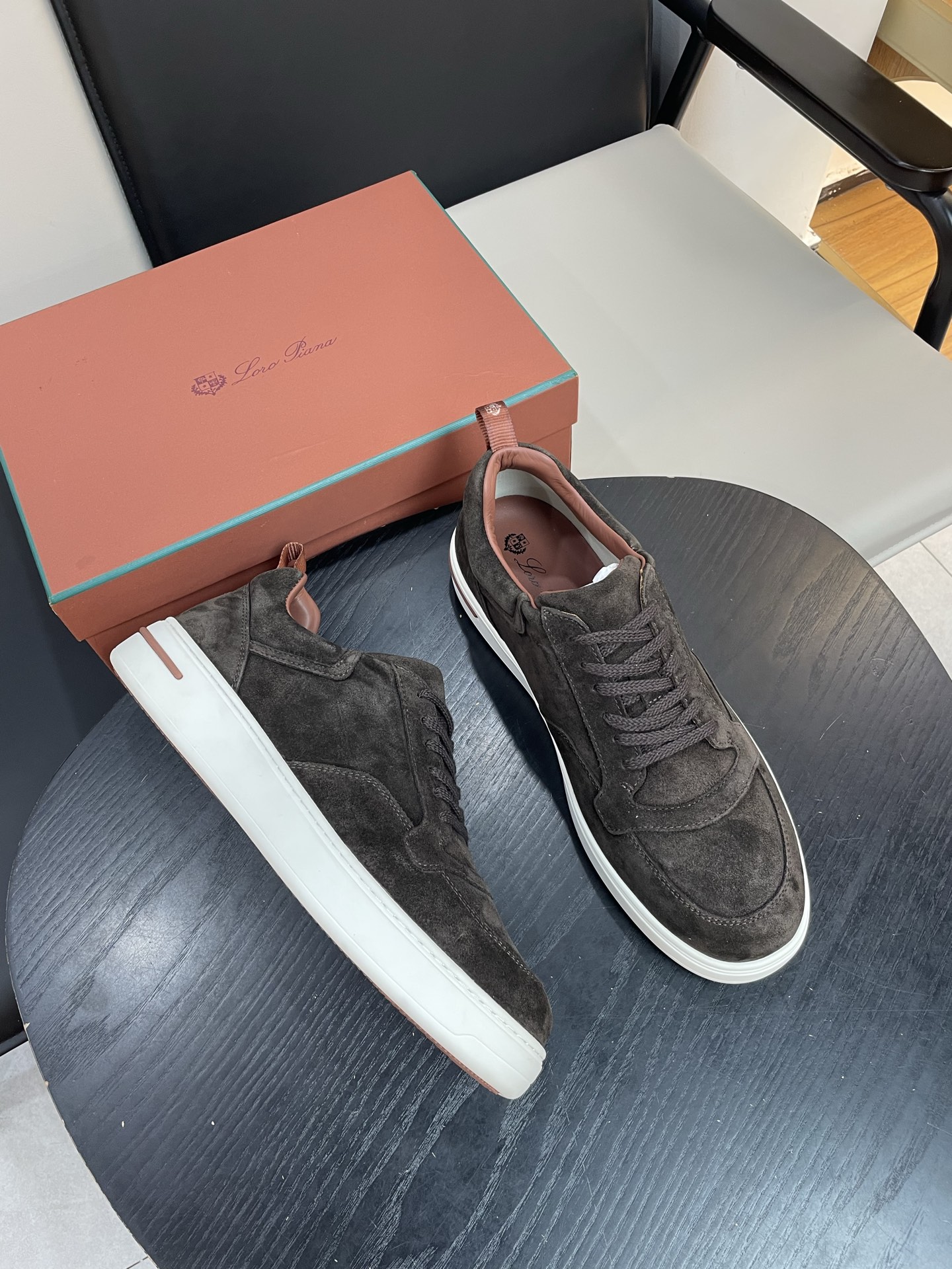 Loro Piana Weekend Walk Men's Suede Sneakers Waterproof Thick Sole Shoes 9 i1755252550128 558 0 7