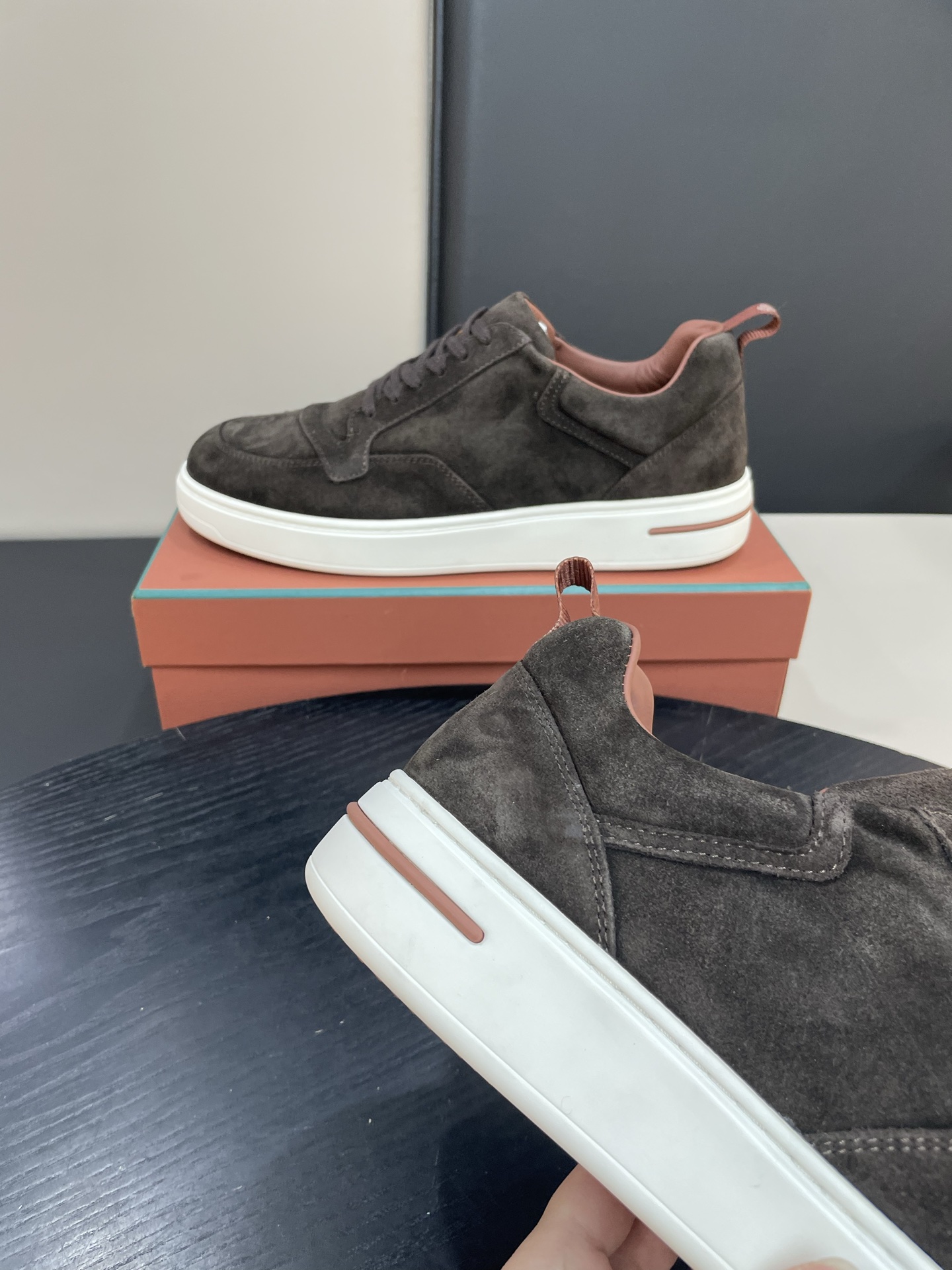 Loro Piana Weekend Walk Men's Suede Sneakers Waterproof Thick Sole Shoes 6 i1755252552276 6058 0 4