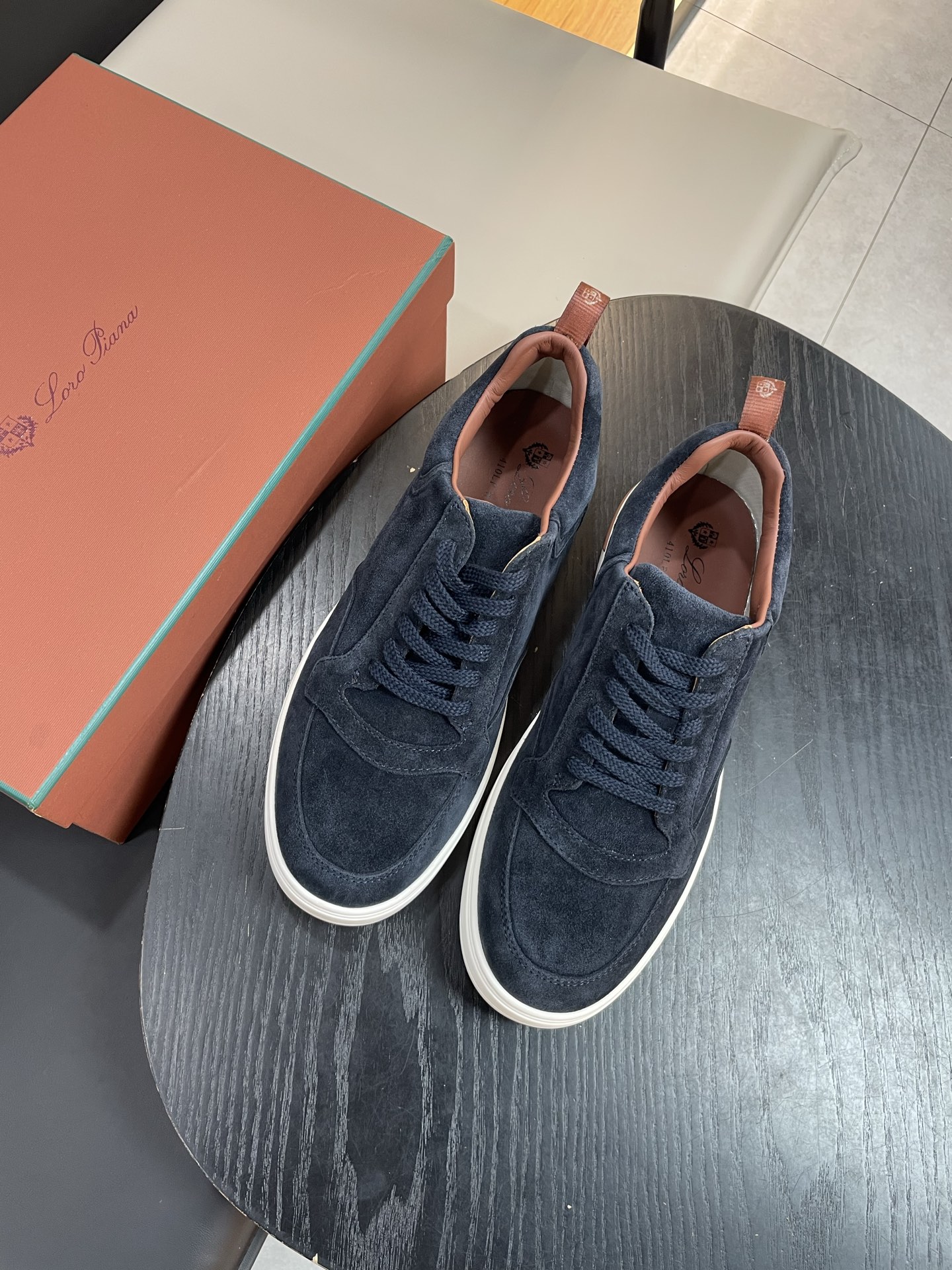 Loro Piana Weekend Walk Navy Suede Sneakers - Comfortable & Stylish Shoes 3 i1755252563798 3789 0 1