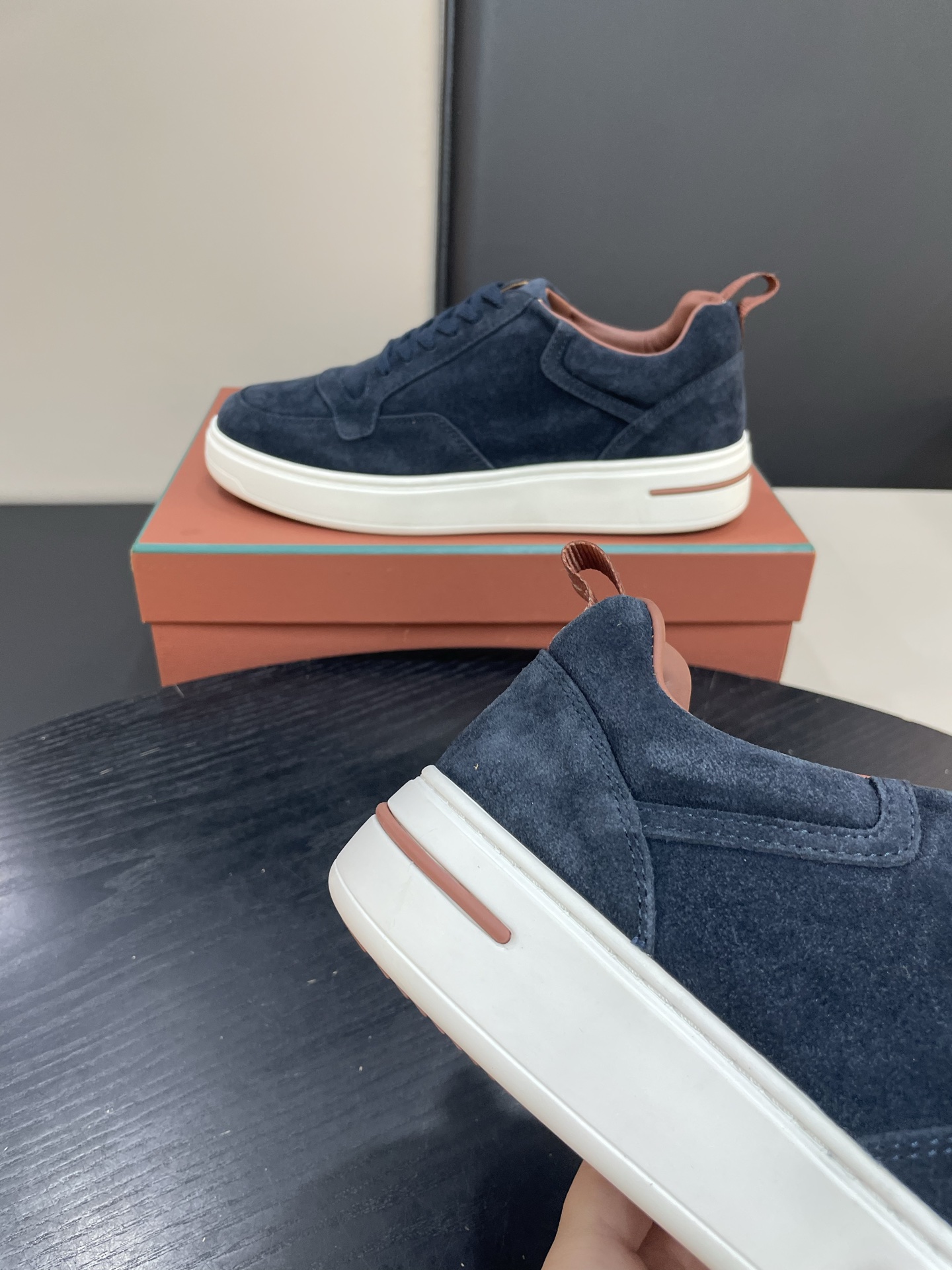 Loro Piana Weekend Walk Navy Suede Sneakers - Comfortable & Stylish Shoes 6 i1755252563916 5602 0 4