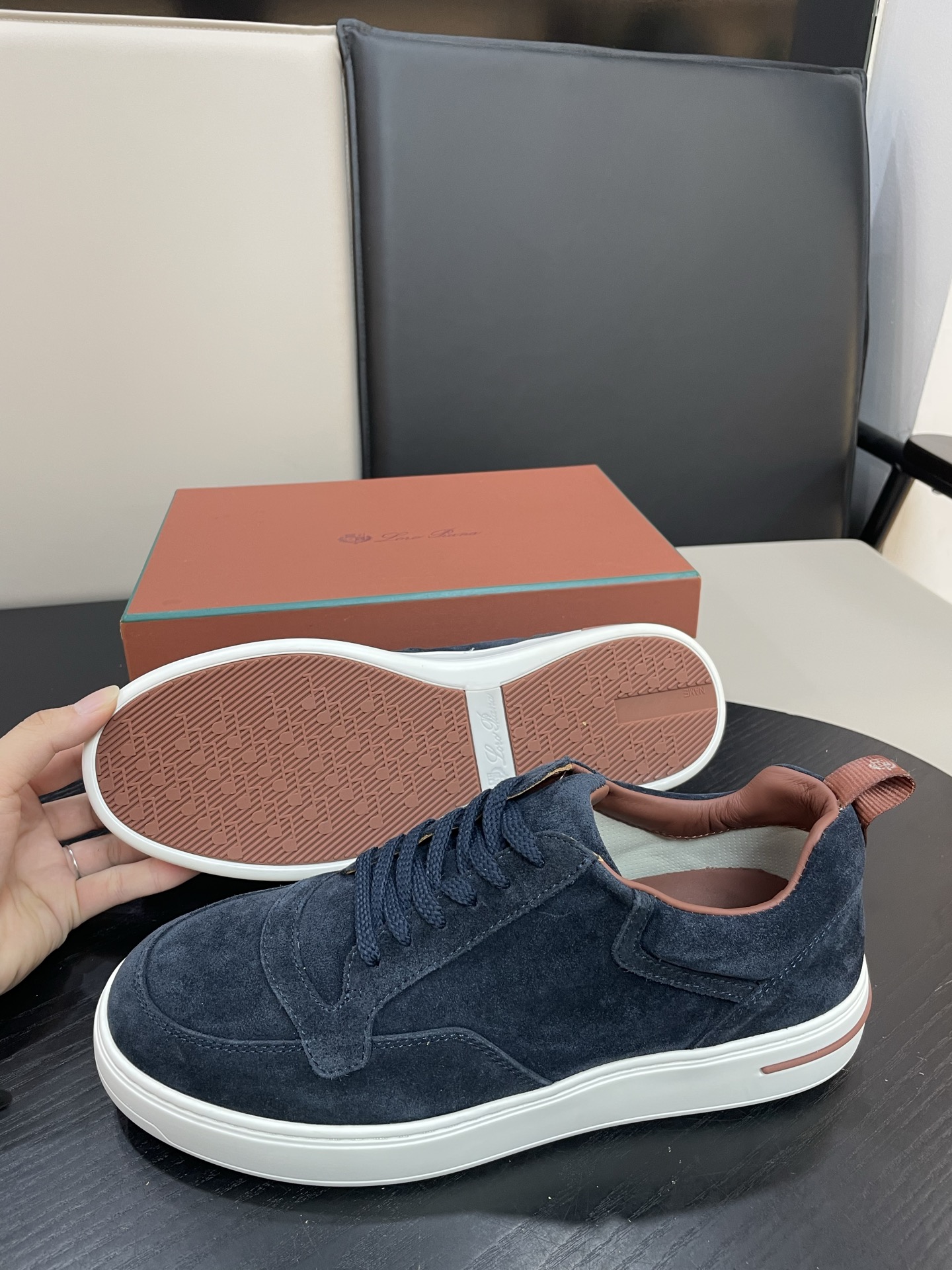 Loro Piana Weekend Walk Navy Suede Sneakers - Comfortable & Stylish Shoes 4 i1755252565740 988 0 2