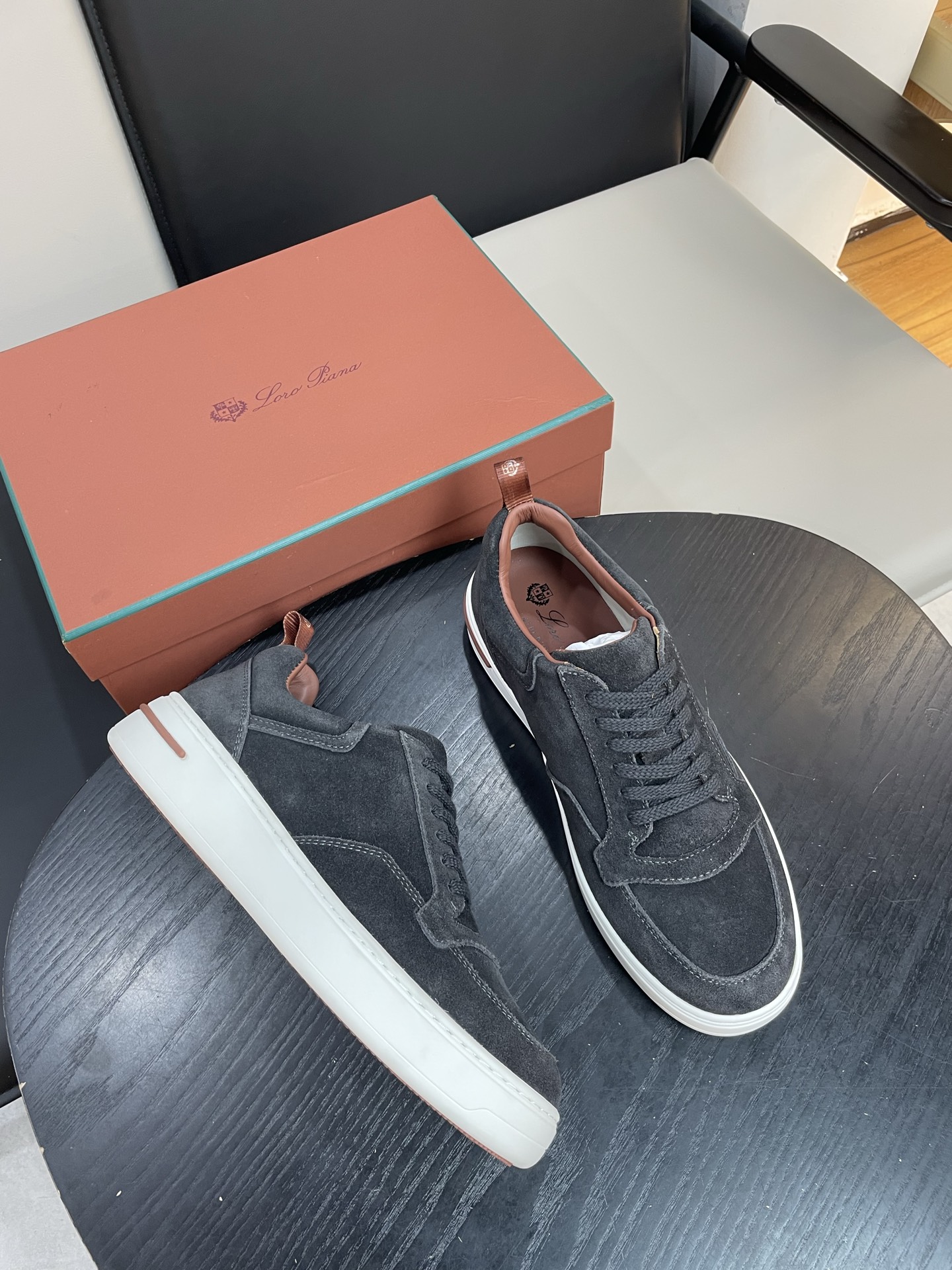 Loro Piana Weekend Walk Sneakers: Men's Suede Leather Lace-Up Casual Shoes 8 i1755252587973 1992 0 6