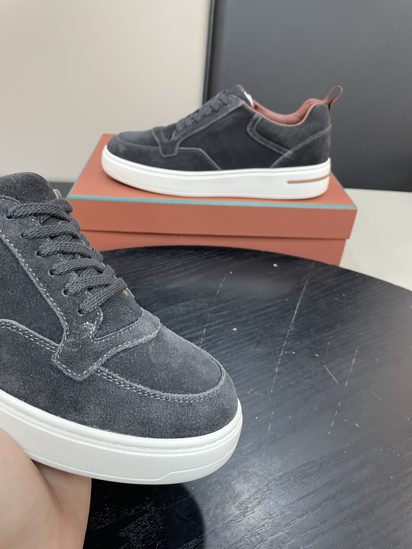 Loro Piana Weekend Walk Sneakers: Men's Suede Leather Lace-Up Casual Shoes 5 i1755252587998 3681 0 3