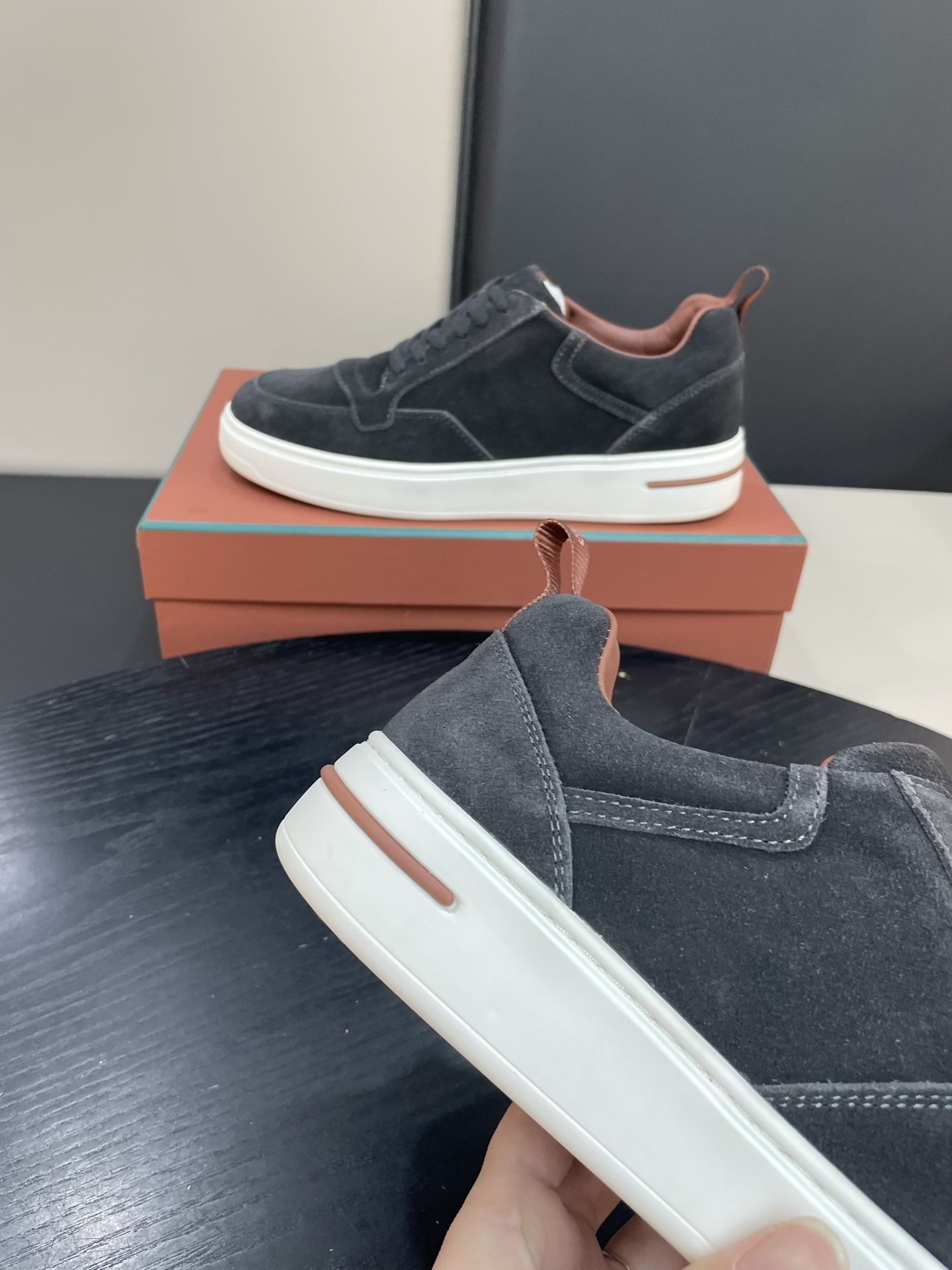 Loro Piana Weekend Walk Sneakers: Men's Suede Leather Lace-Up Casual Shoes 6 i1755252589012 5275 0 4