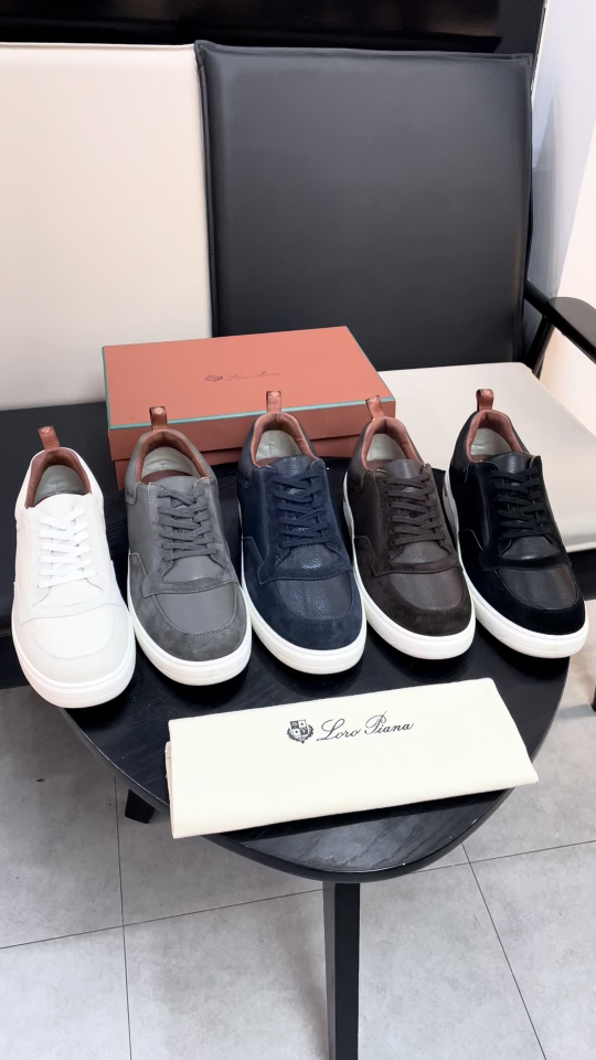 Loro Piana Weekend Walk Sneakers: Waterproof Suede Casual Shoes for Men