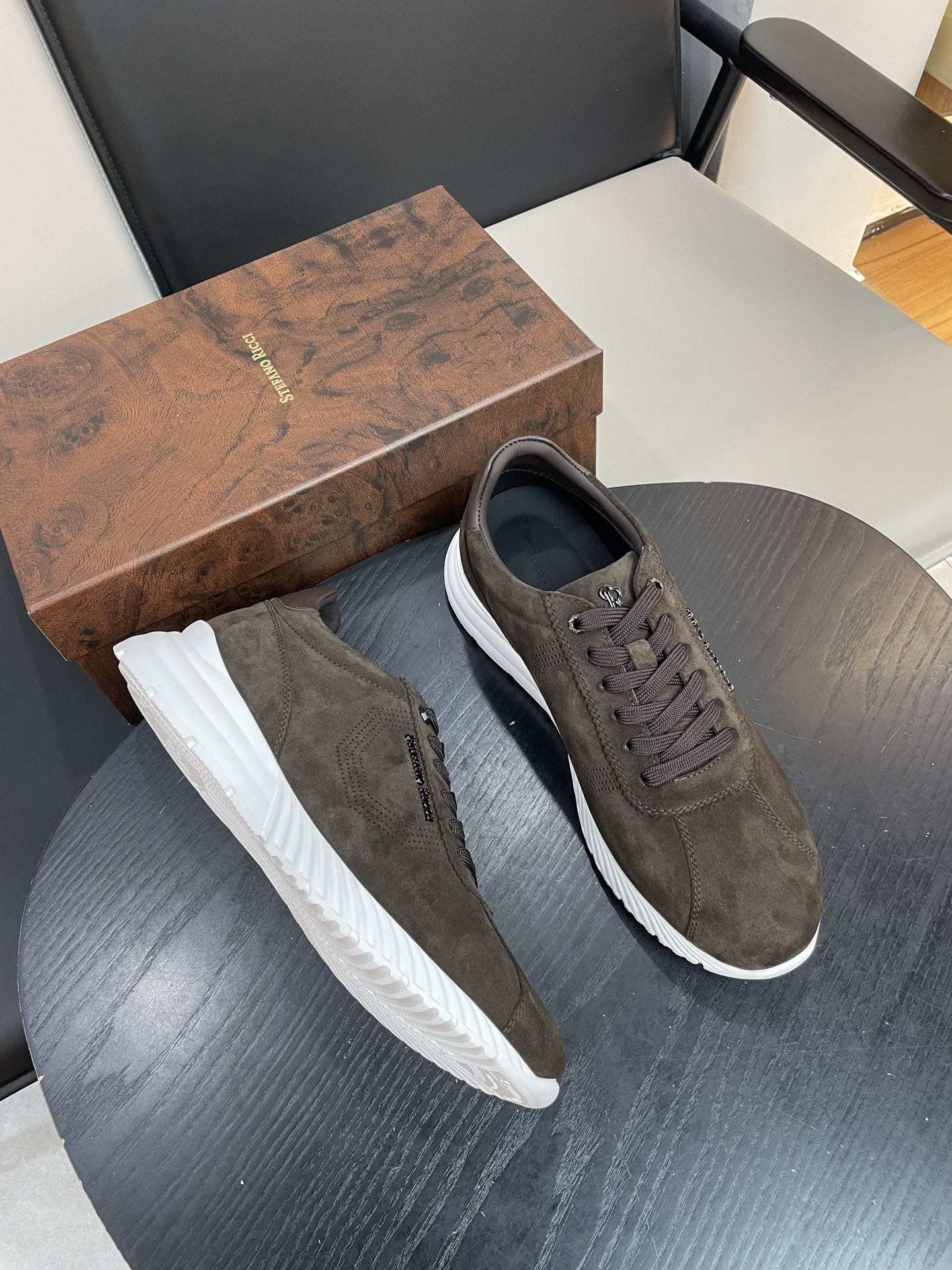 Stefano Ricci Men's Suede Leather Casual Sneakers - Comfortable & Stylish 9 i1755504952137 7686 0 7