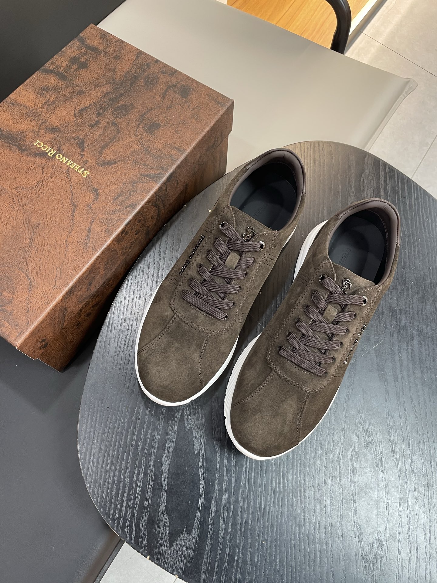 Stefano Ricci Men's Suede Leather Casual Sneakers - Comfortable & Stylish 3 i1755504954613 2499 0 1