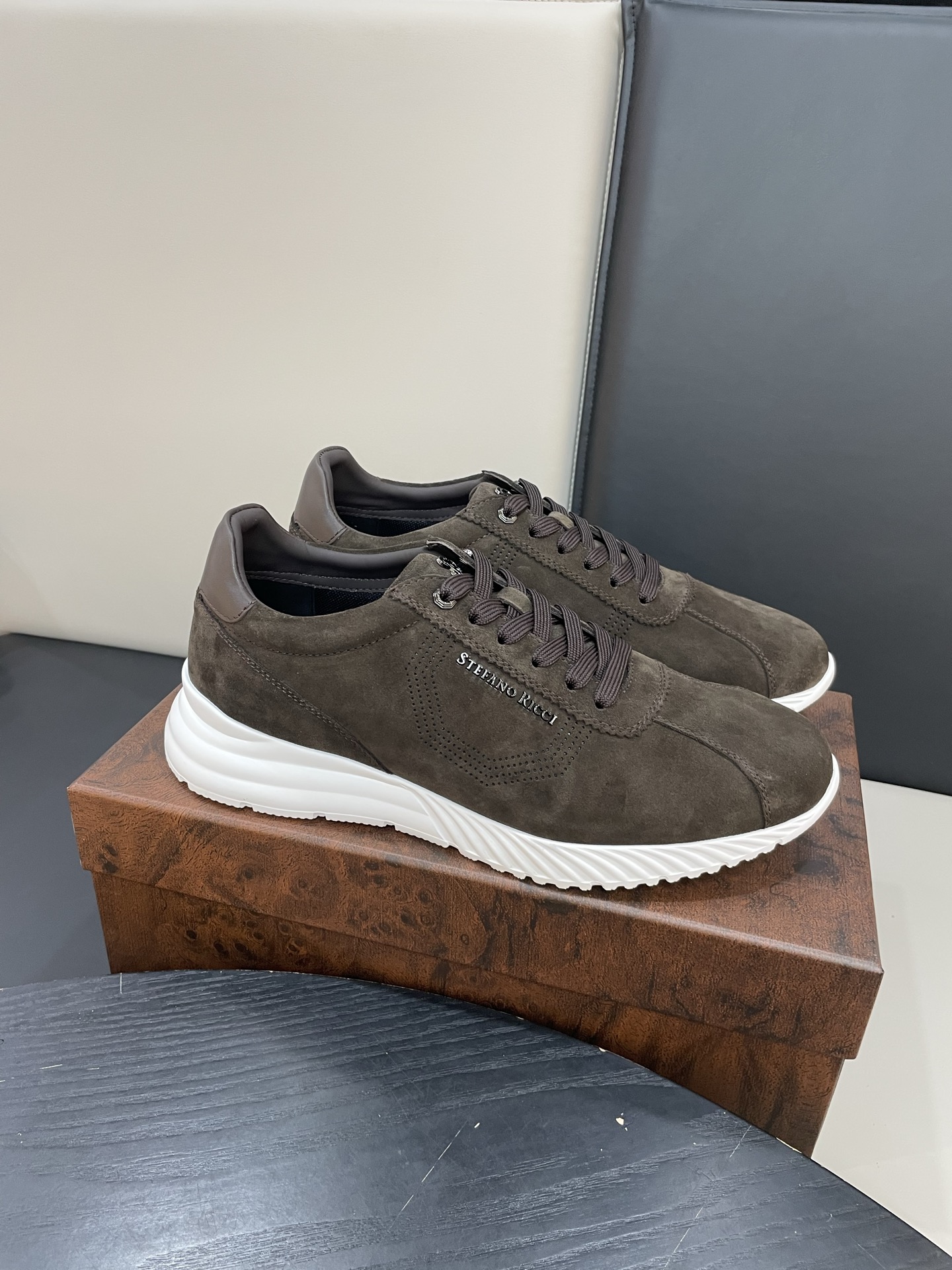 Stefano Ricci Men's Suede Leather Casual Sneakers - Comfortable & Stylish 10 i1755504955258 8281 0 8