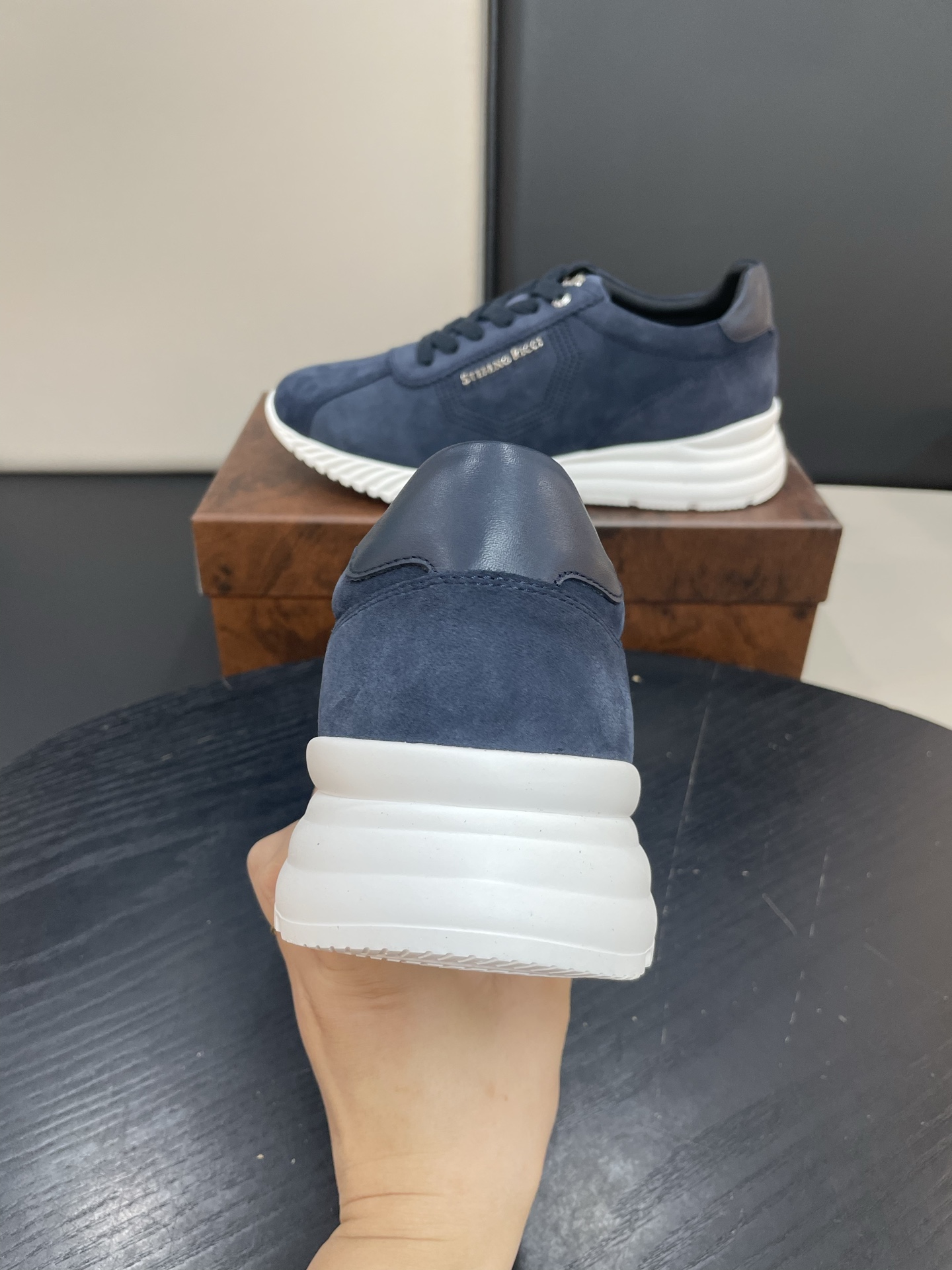 Stefano Ricci Men's Blue Suede Leather Casual Sneakers Shoes 7 i1756190186276 8535 0 5