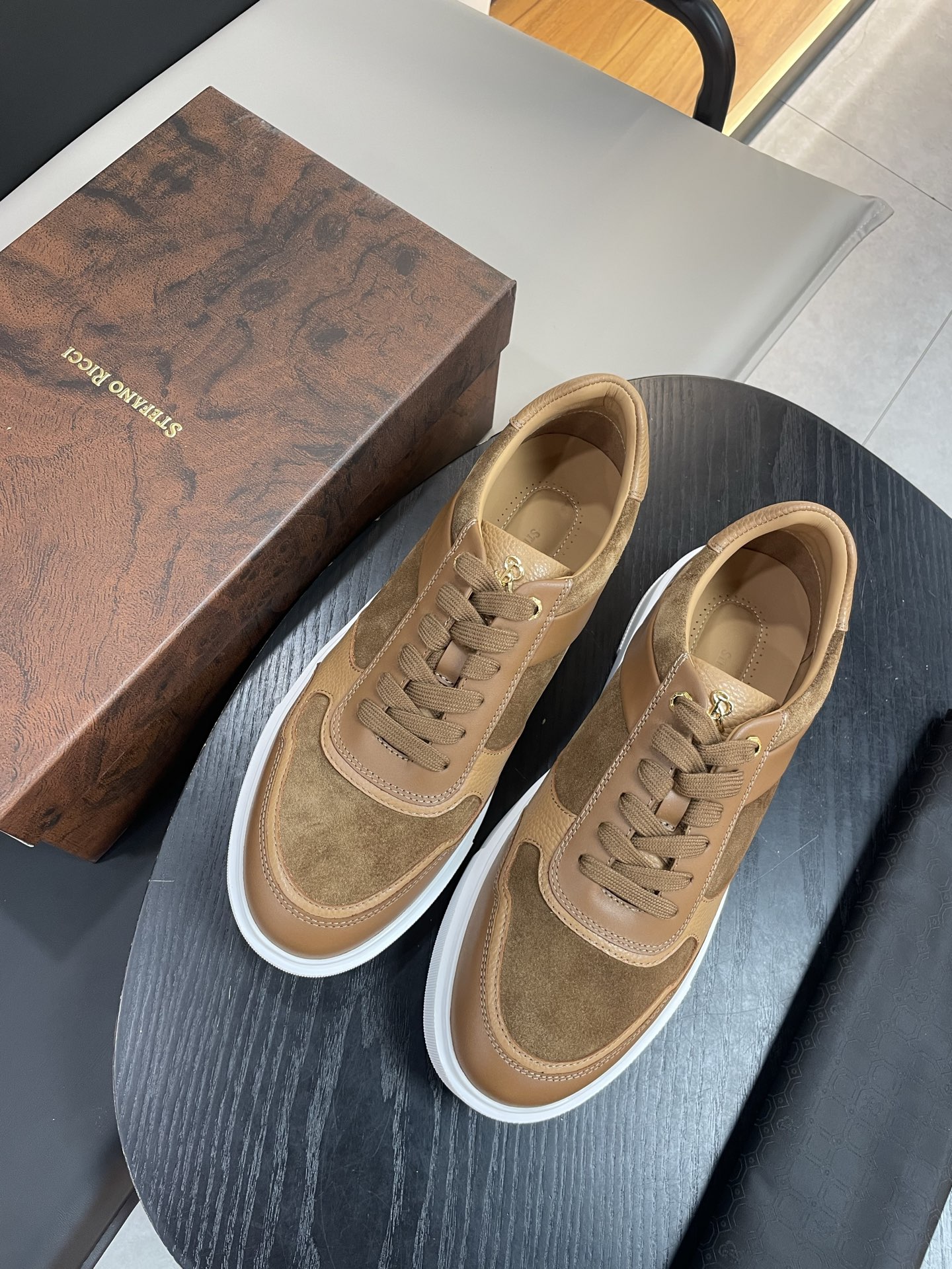 Stefano Ricci Men's Leather and Suede Loafers - Comfortable & Lightweight 3 i1756195964477 8657 0 1