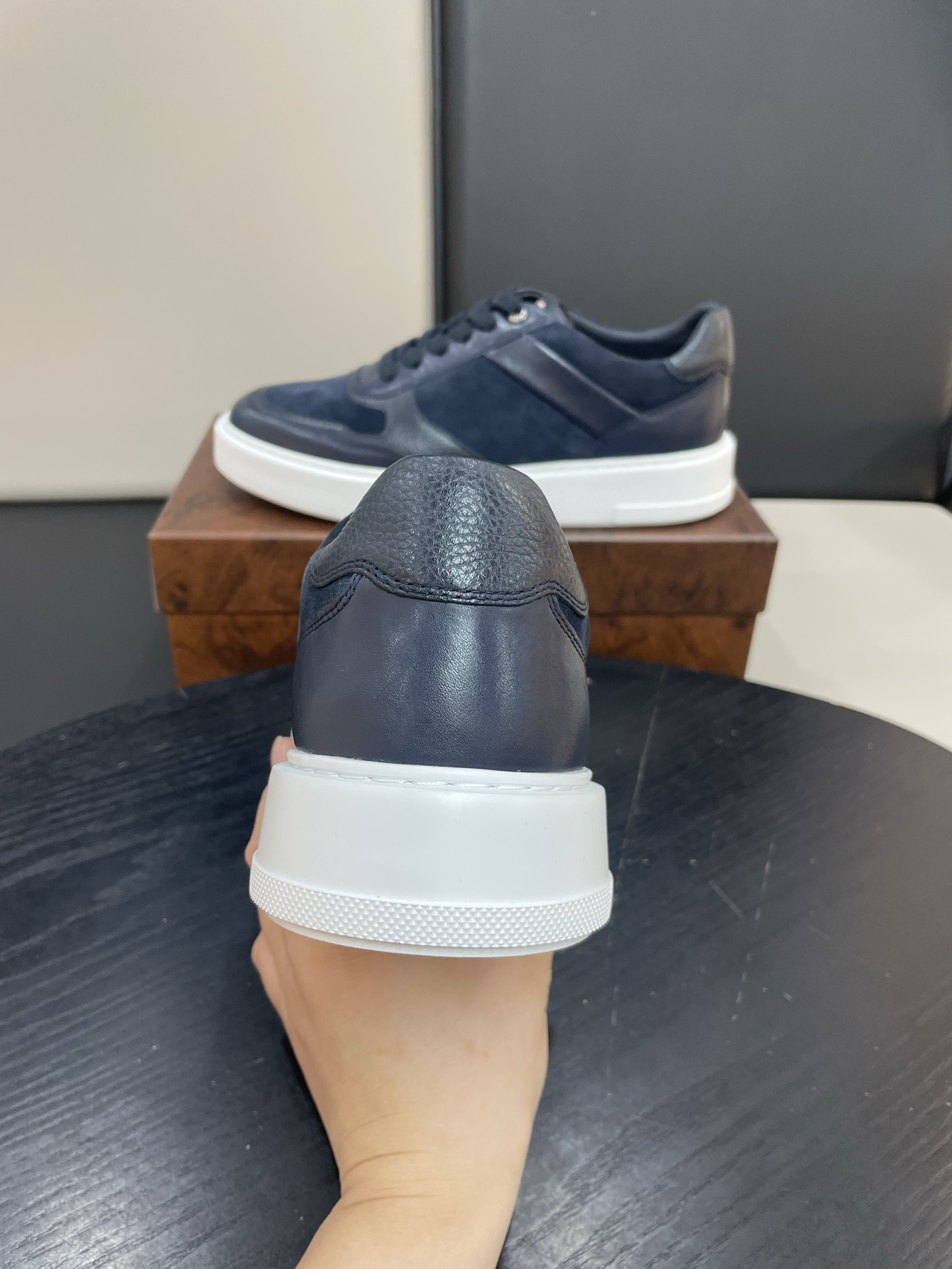 Stefano Ricci Men's Navy Blue Suede & Leather Low-Top Sneakers 7 i1756195978544 1531 0 5