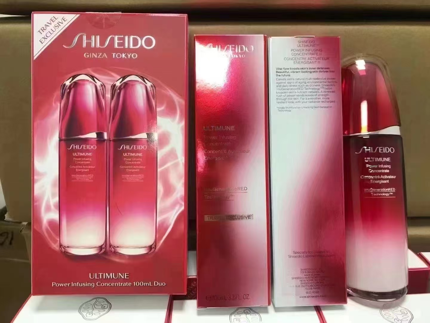 80. Shiseido Red Vitality Essence 100ml / Versión Mingtong 160. Shiseido Red Vitality Essence Set de 2 / Versión Mingto…