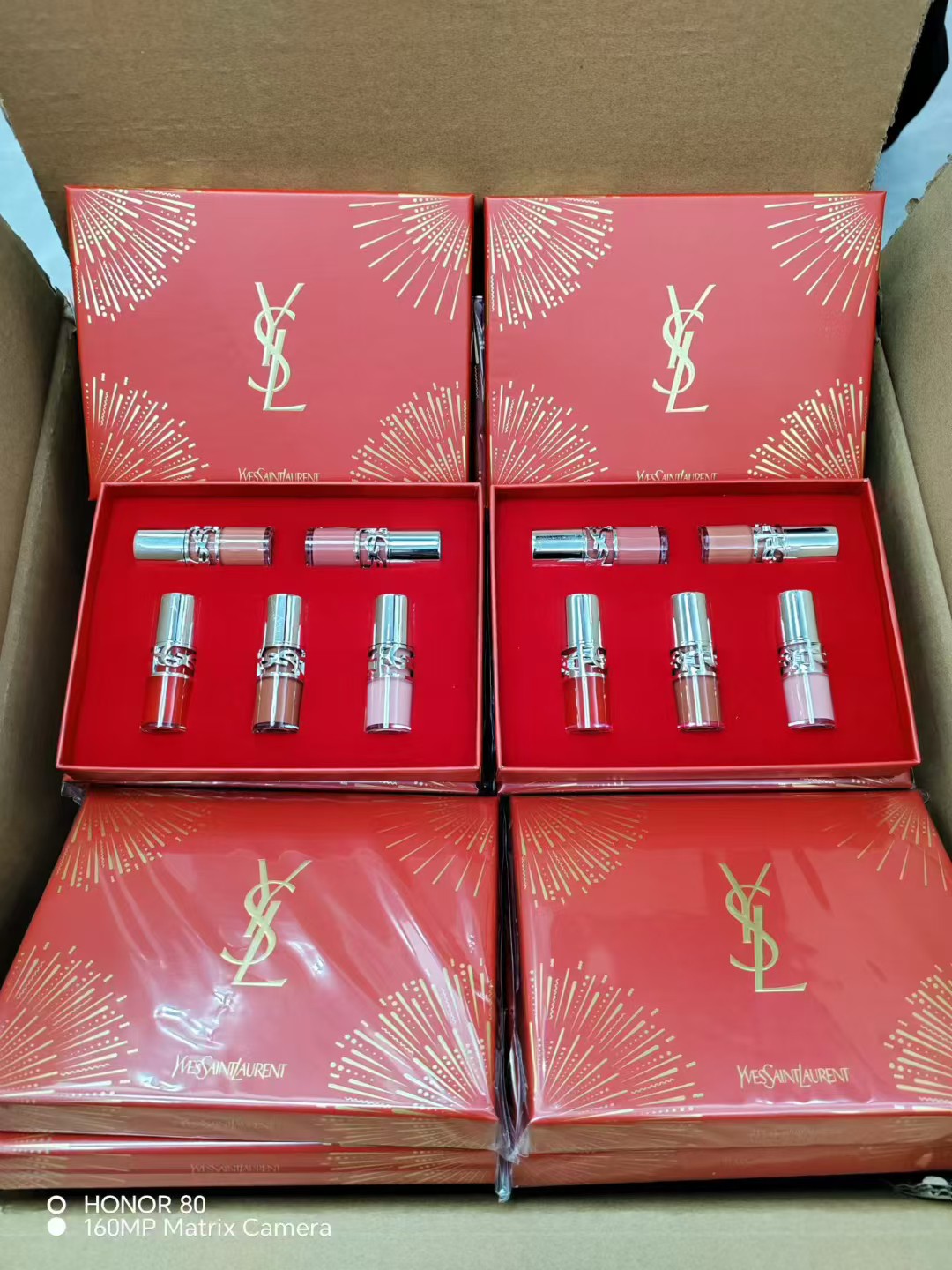 70. Set de 5 brillos de labios啵啵 de圣罗兰 🔜 Calidad 1:1❗[Fuegos artificiales] Nuevo producto - Caja de regalo de edición …