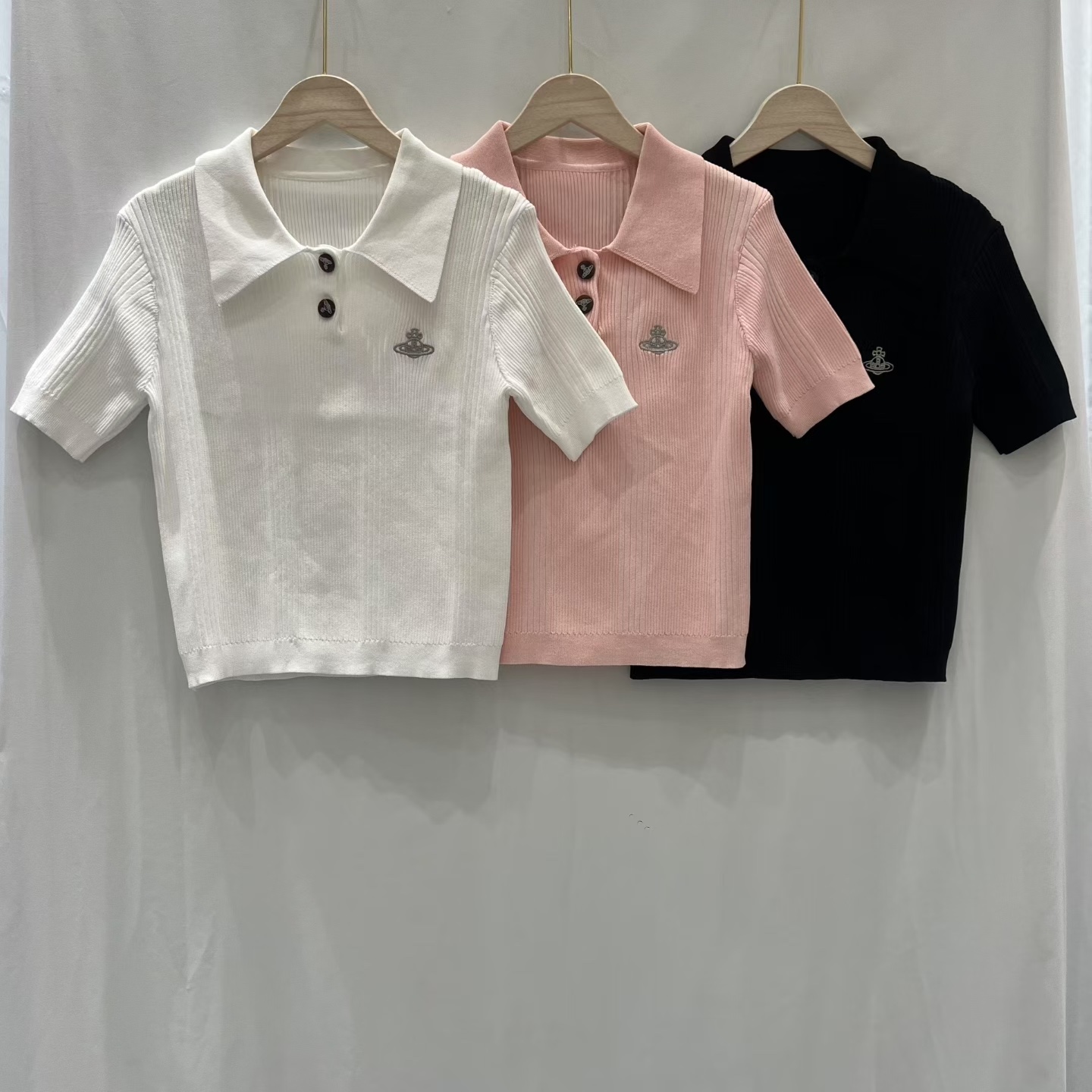 NO:794682,Queen Mother's new lapel short-sleeved, T-shirt,19860909西太后新款翻领短袖,,T-shirt,,Women's clothing