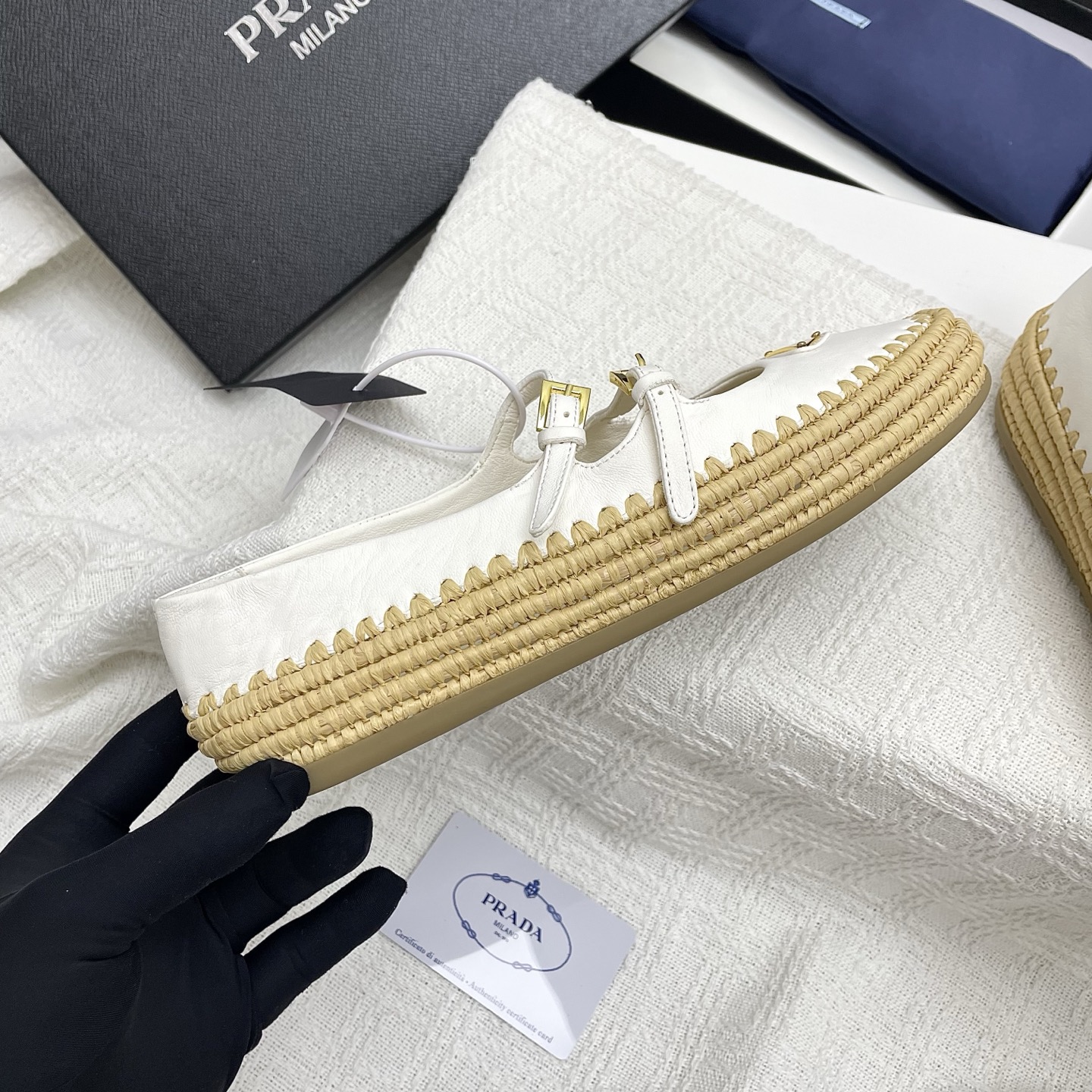 Prada Raffia Mary Jane Flats - Handwoven, Iconic Logo, and Stylish Comfort 9 i1748690217285 873 0 7