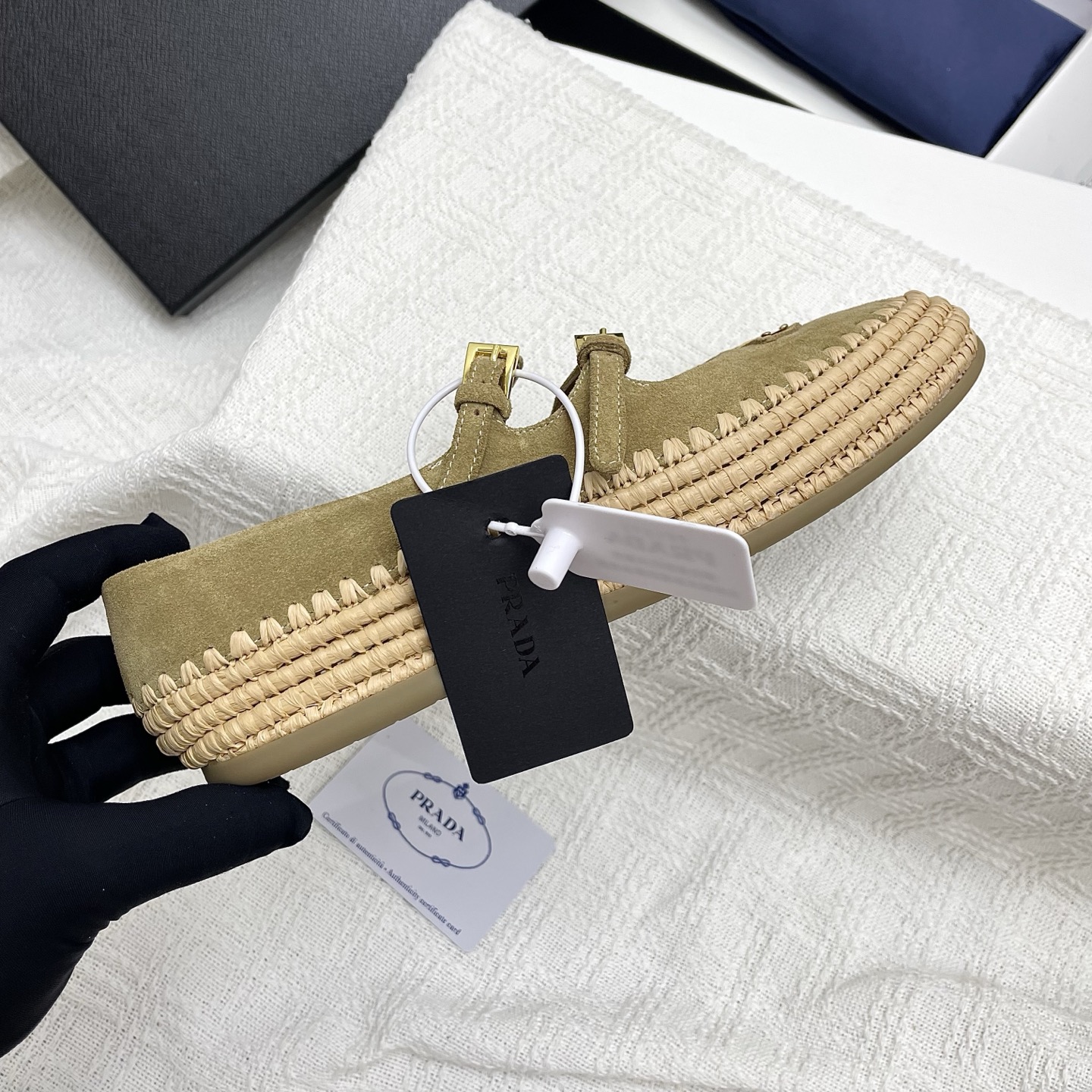 Prada Raffia Mary Jane Flats - Handwoven Designer Shoes for Women 9 i1748850517668 3417 0 7