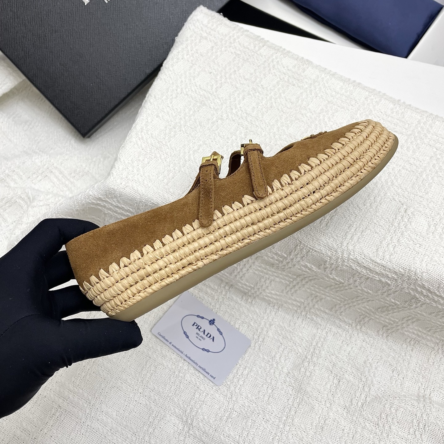 Prada Raffia Mary Jane Flats - Handwoven Designer Shoes for Women 9 i1748850535584 4441 0 7
