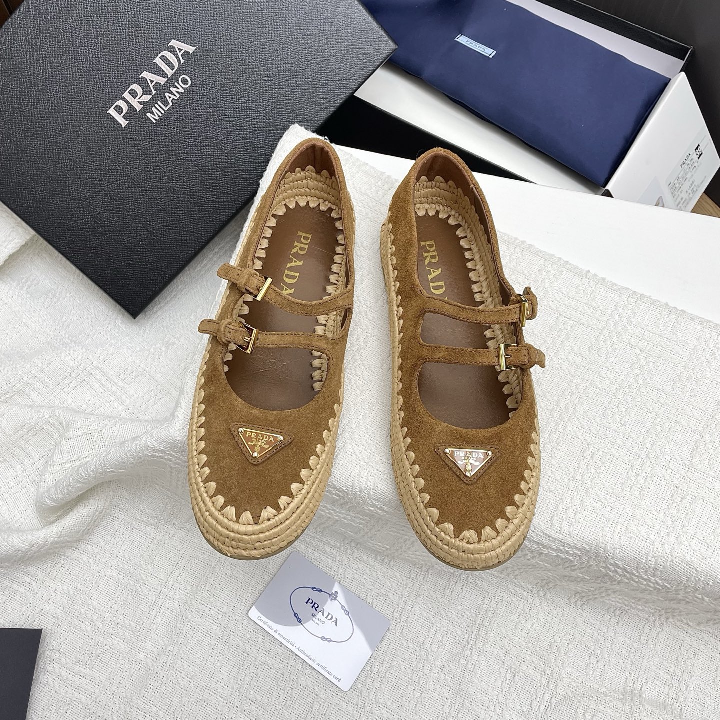 Prada Raffia Mary Jane Flats - Handwoven Designer Shoes for Women 2 i1748850535606 9671 0 0