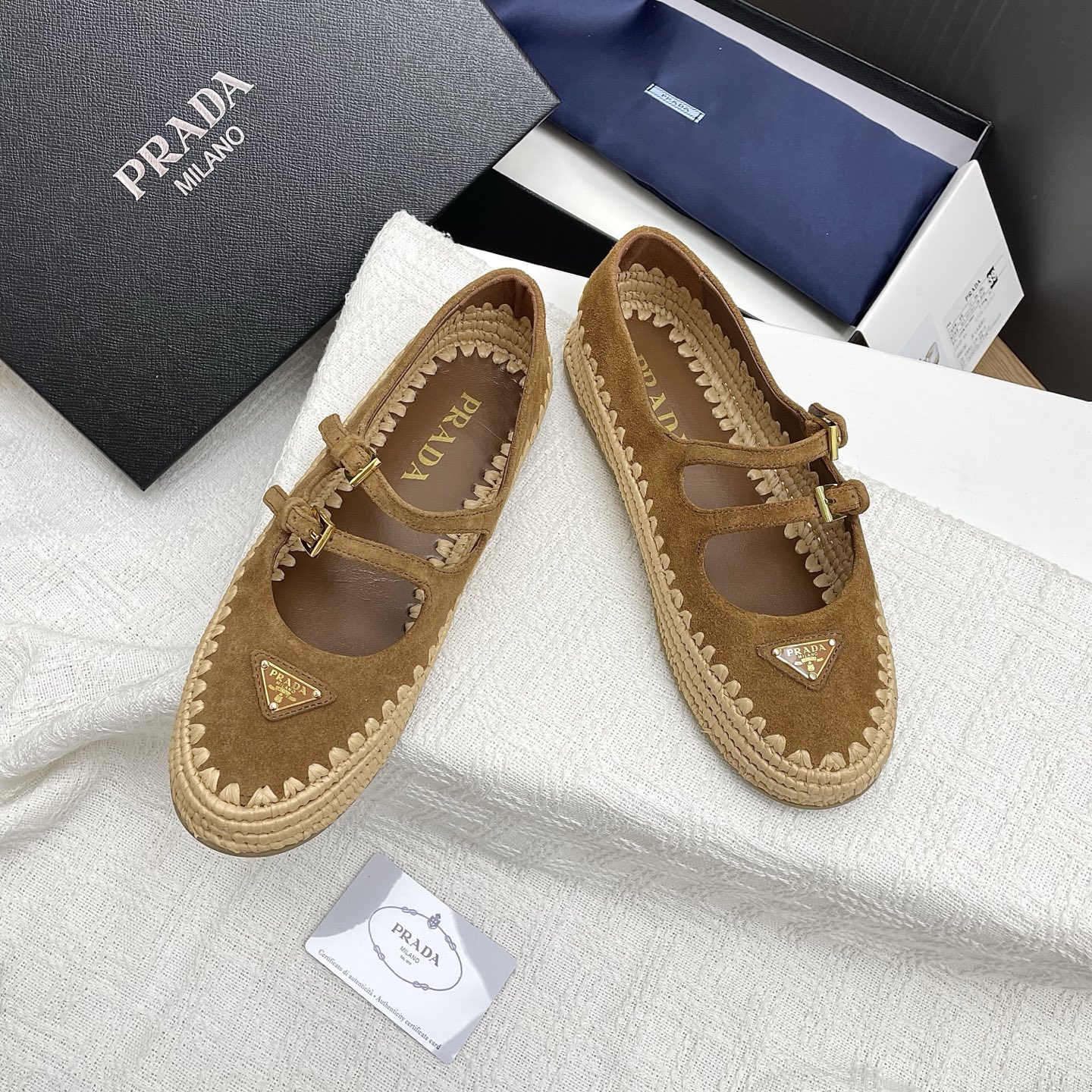 Prada Raffia Mary Jane Flats - Handwoven Designer Shoes for Women 4 i1748850535612 9174 0 2